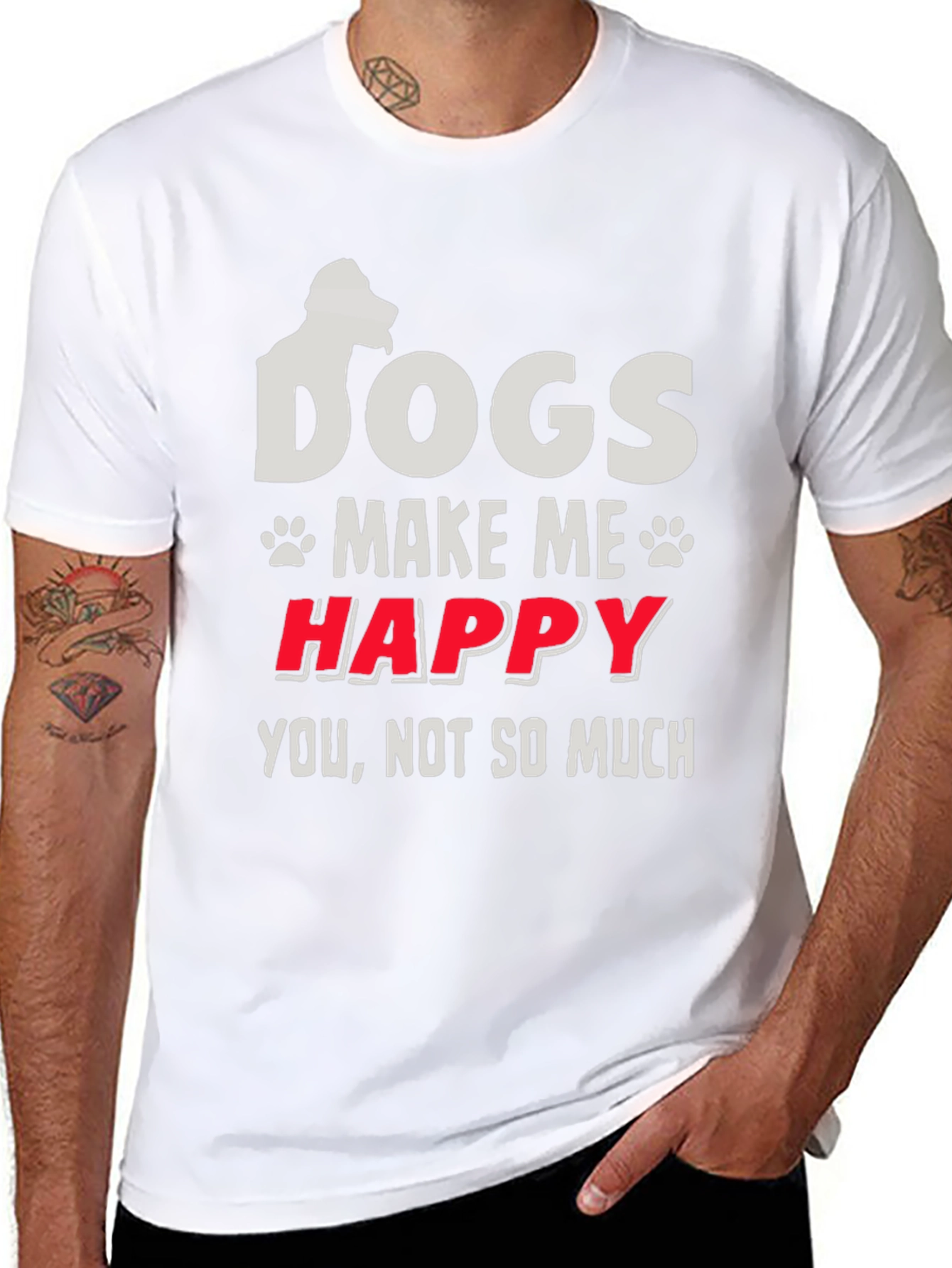 Dogs Make Me Happy Graphic Tee
