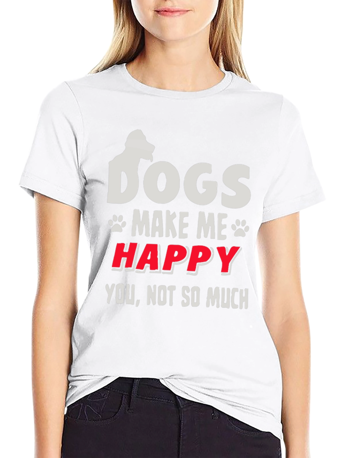 Dogs Make Me Happy Graphic Tee