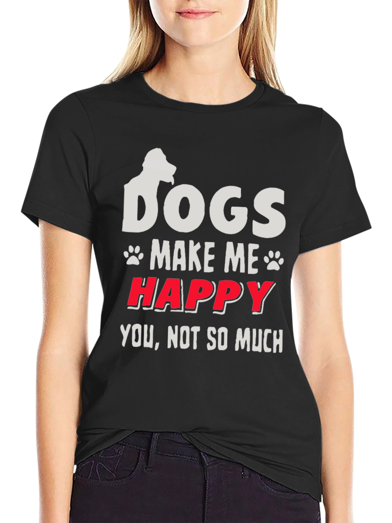 Dogs Make Me Happy Graphic Tee