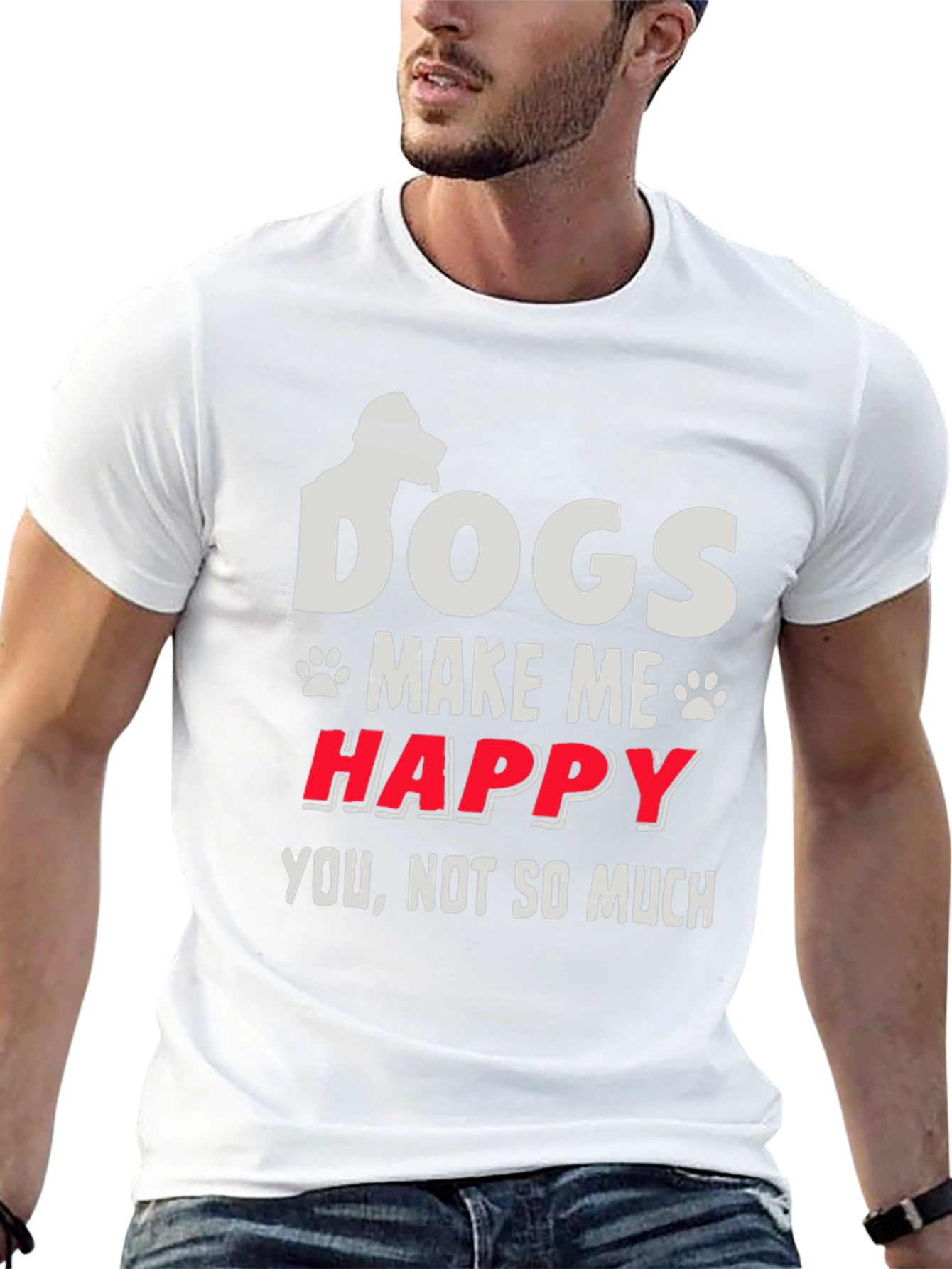 Dogs Make Me Happy Graphic Tee