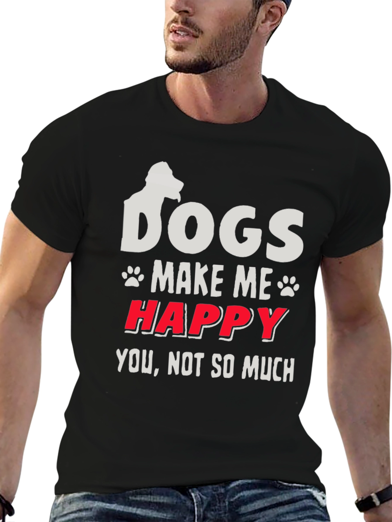 Dogs Make Me Happy Graphic Tee