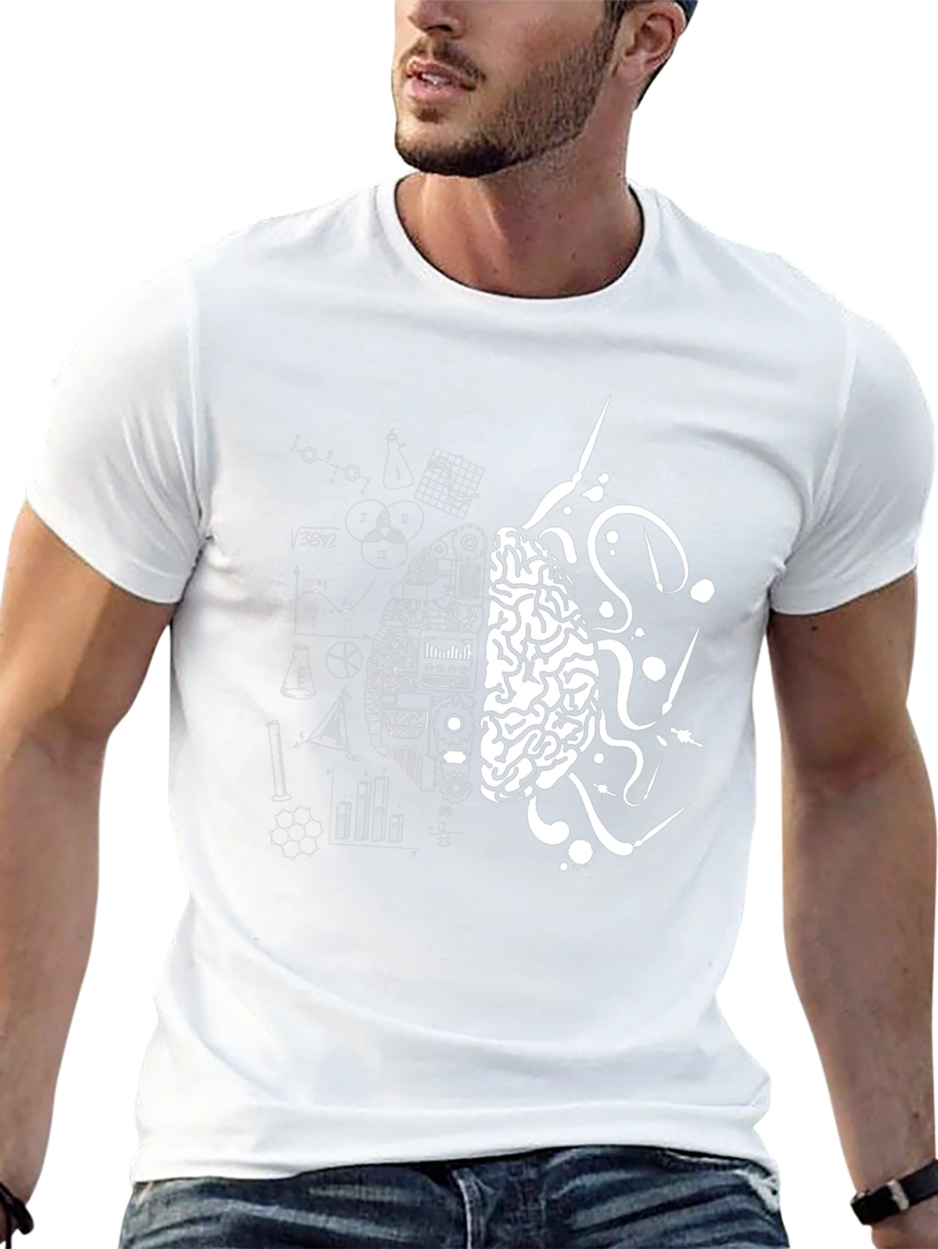 Brain Power Graphic Tee - Black