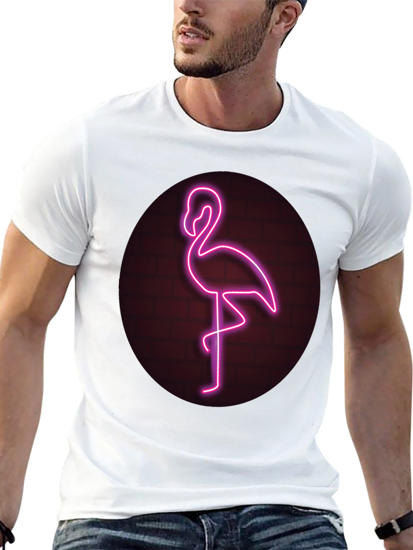 Neon Flamingo Graphic Tee - Cool & Stylish