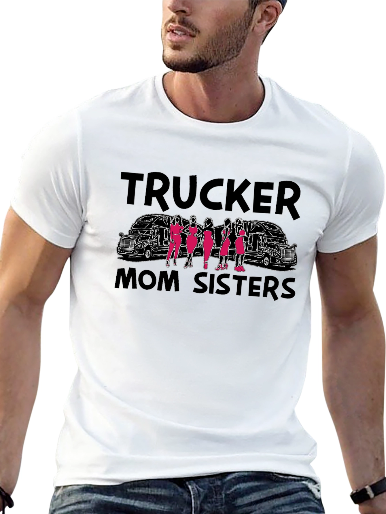 Trucker Mom Sisters Graphic Tee