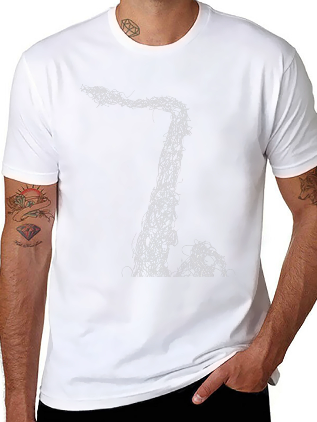 Abstract Black T-Shirt