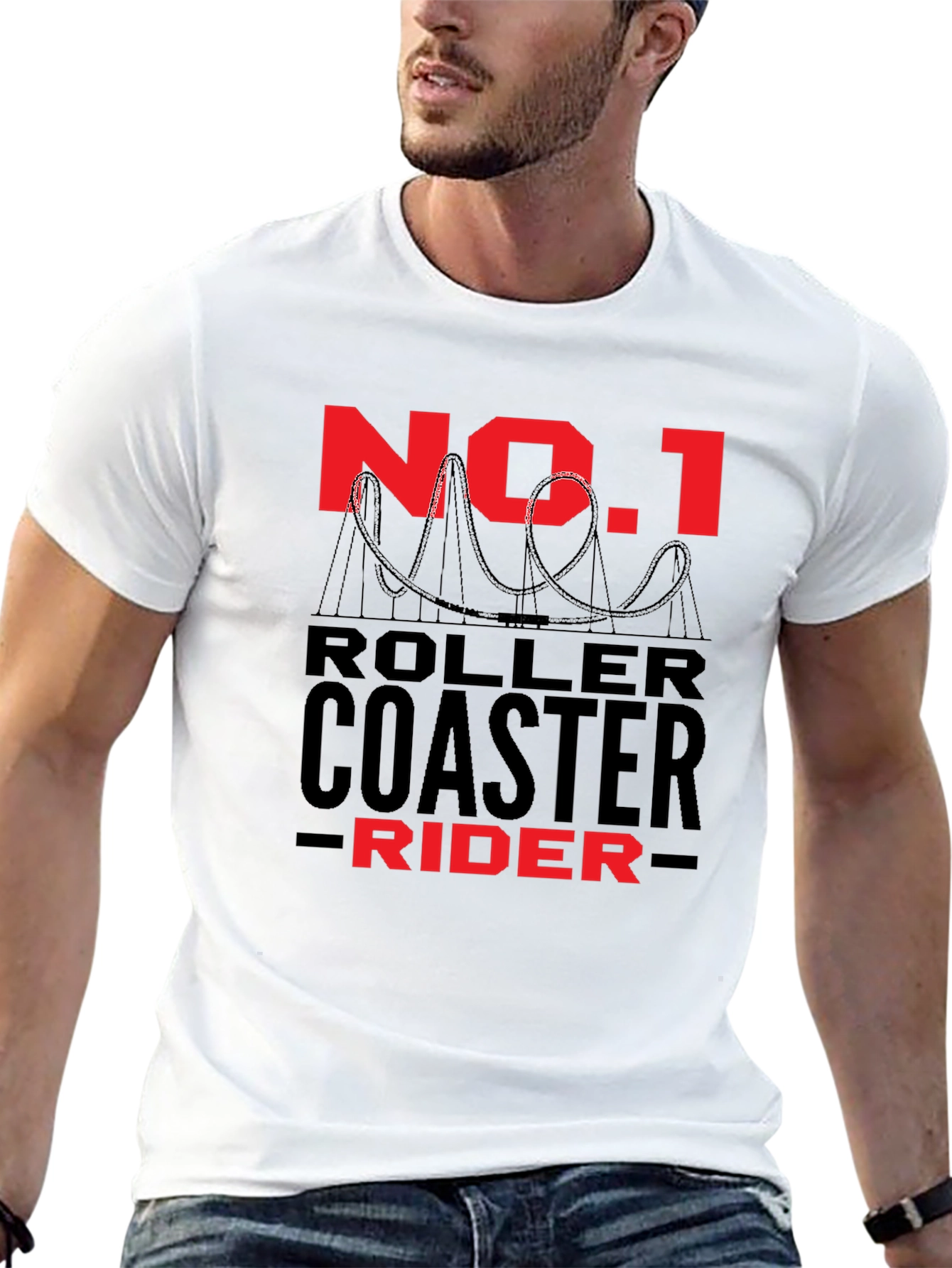 No. 1 Roller Coaster Rider Black Tee