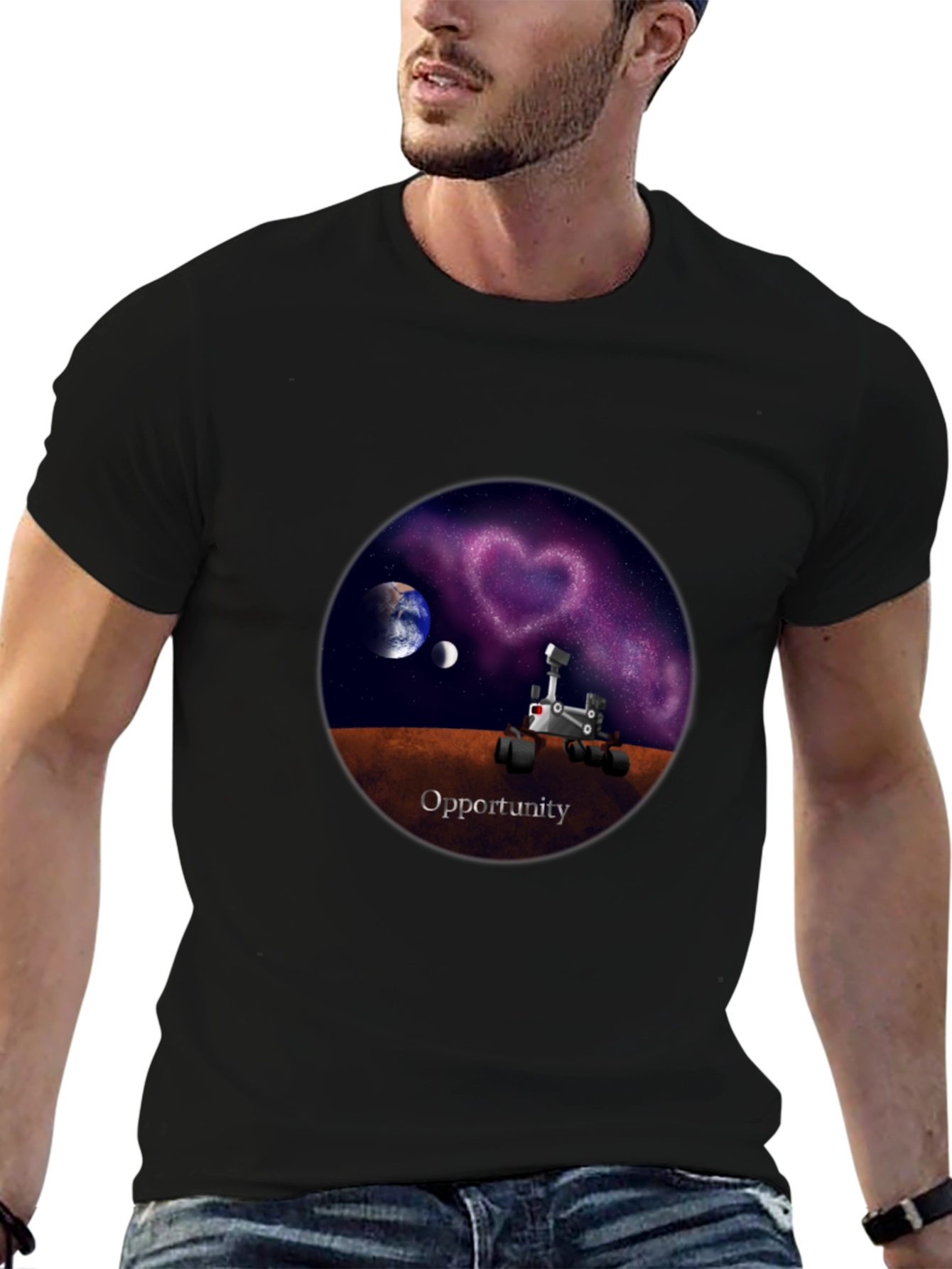 Opportunity Rover Galaxy Heart T-Shirt