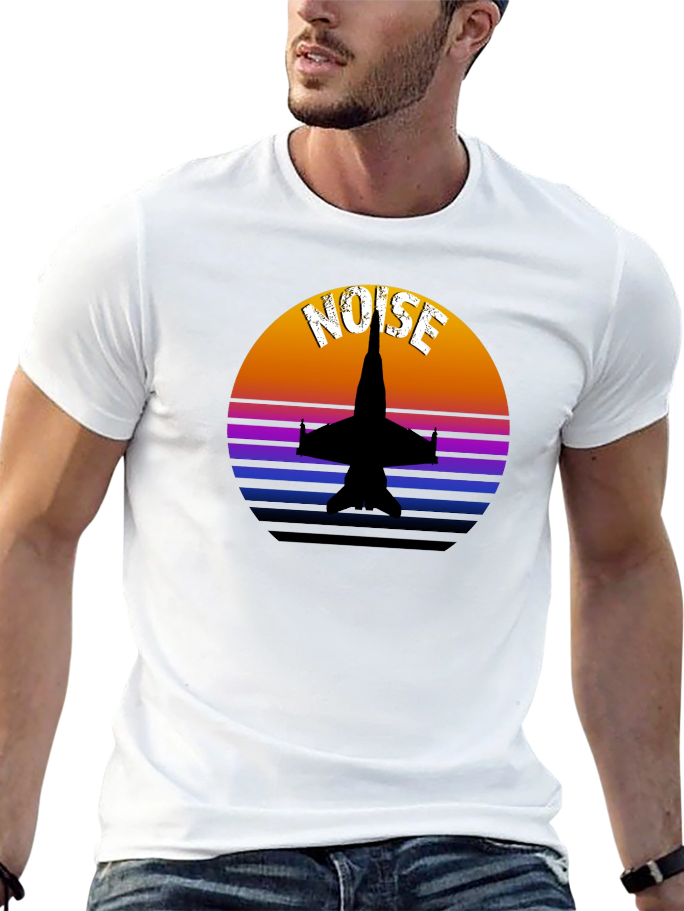 Retro Fighter Jet T-Shirt - Noise