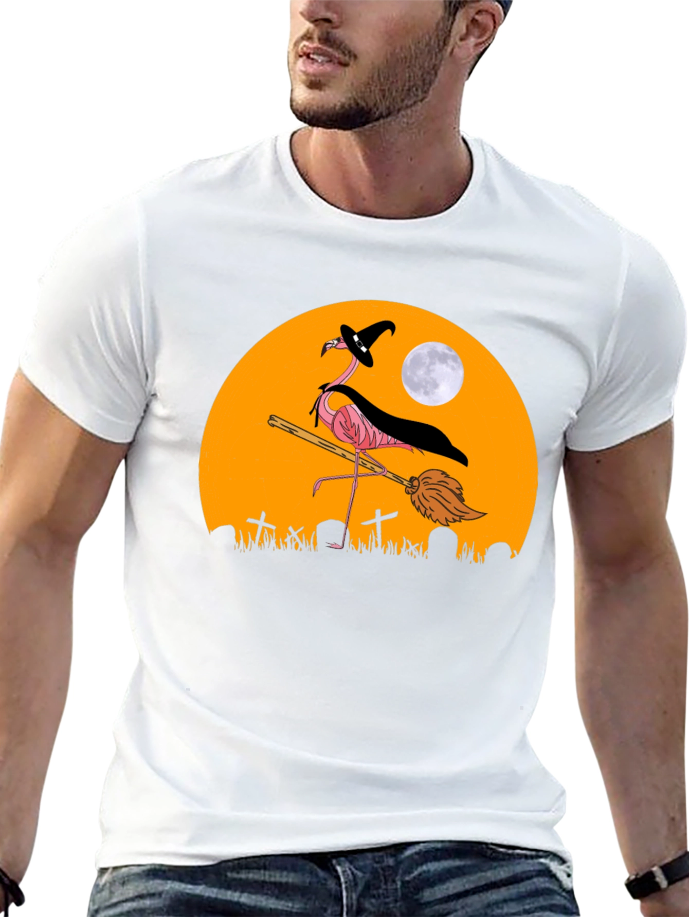 Spooky Flamingo Halloween T-Shirt