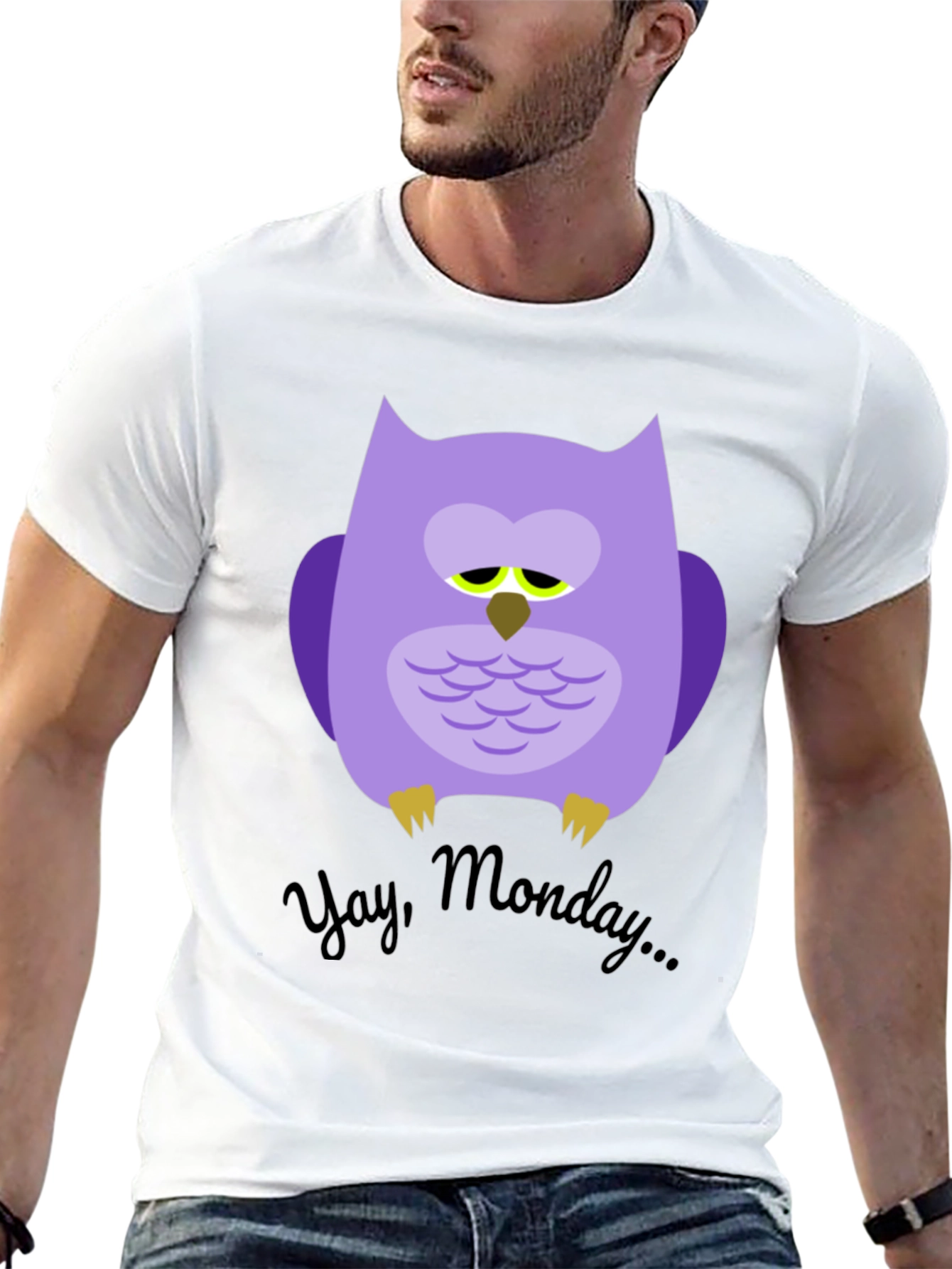 Sad Owl Yay Monday T-Shirt