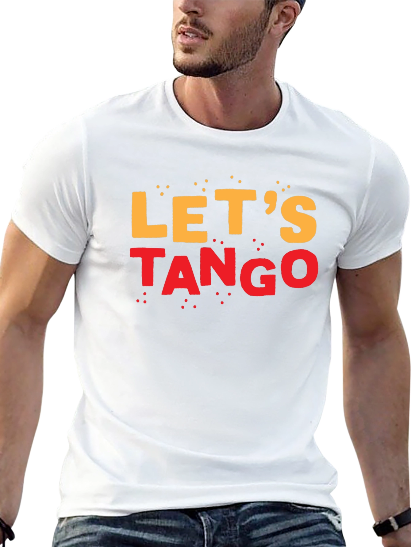 Lets Tango Graphic Tee - Black Cotton T-Shirt
