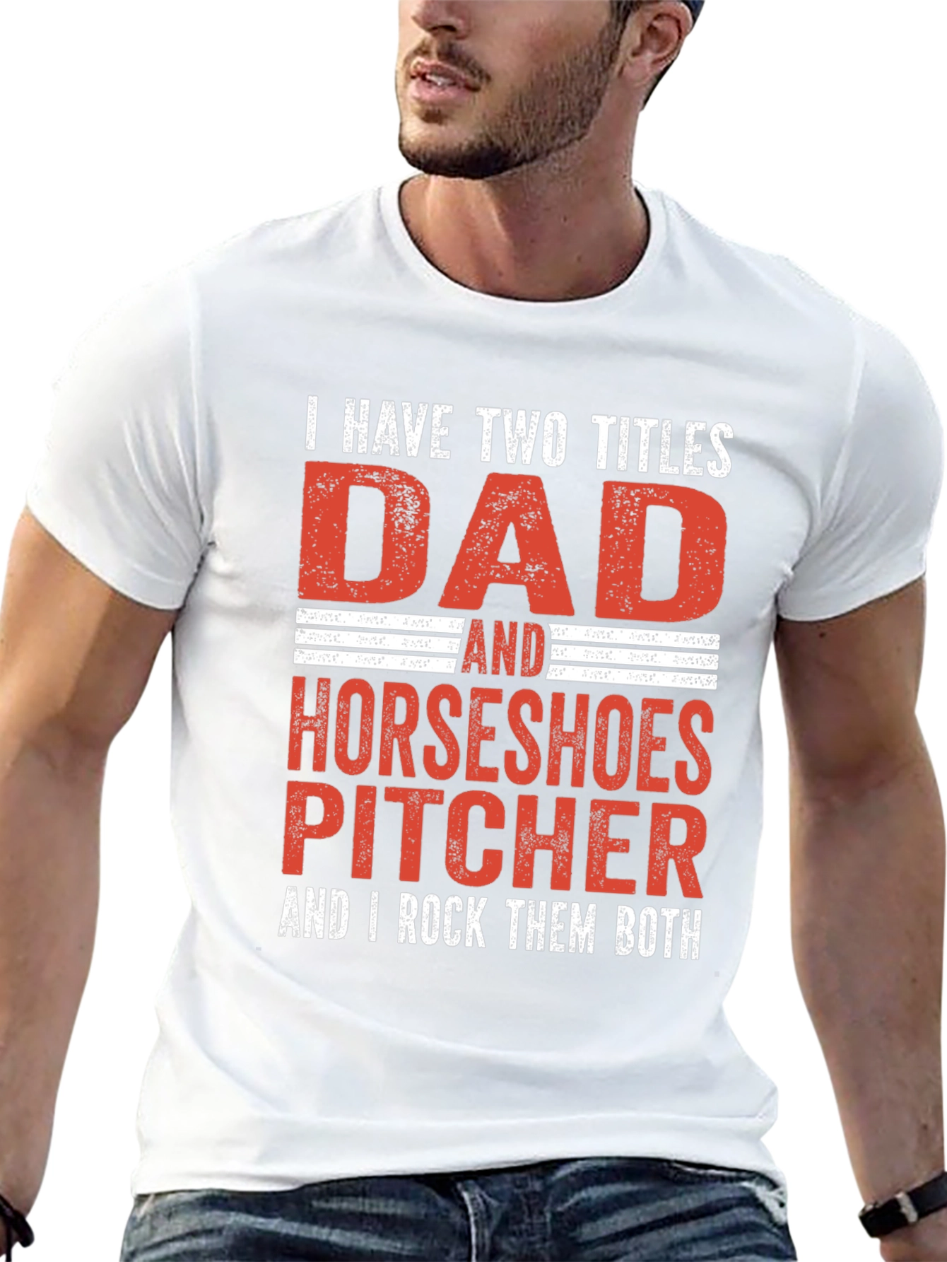 Dad Horseshoe Pitcher T-Shirt