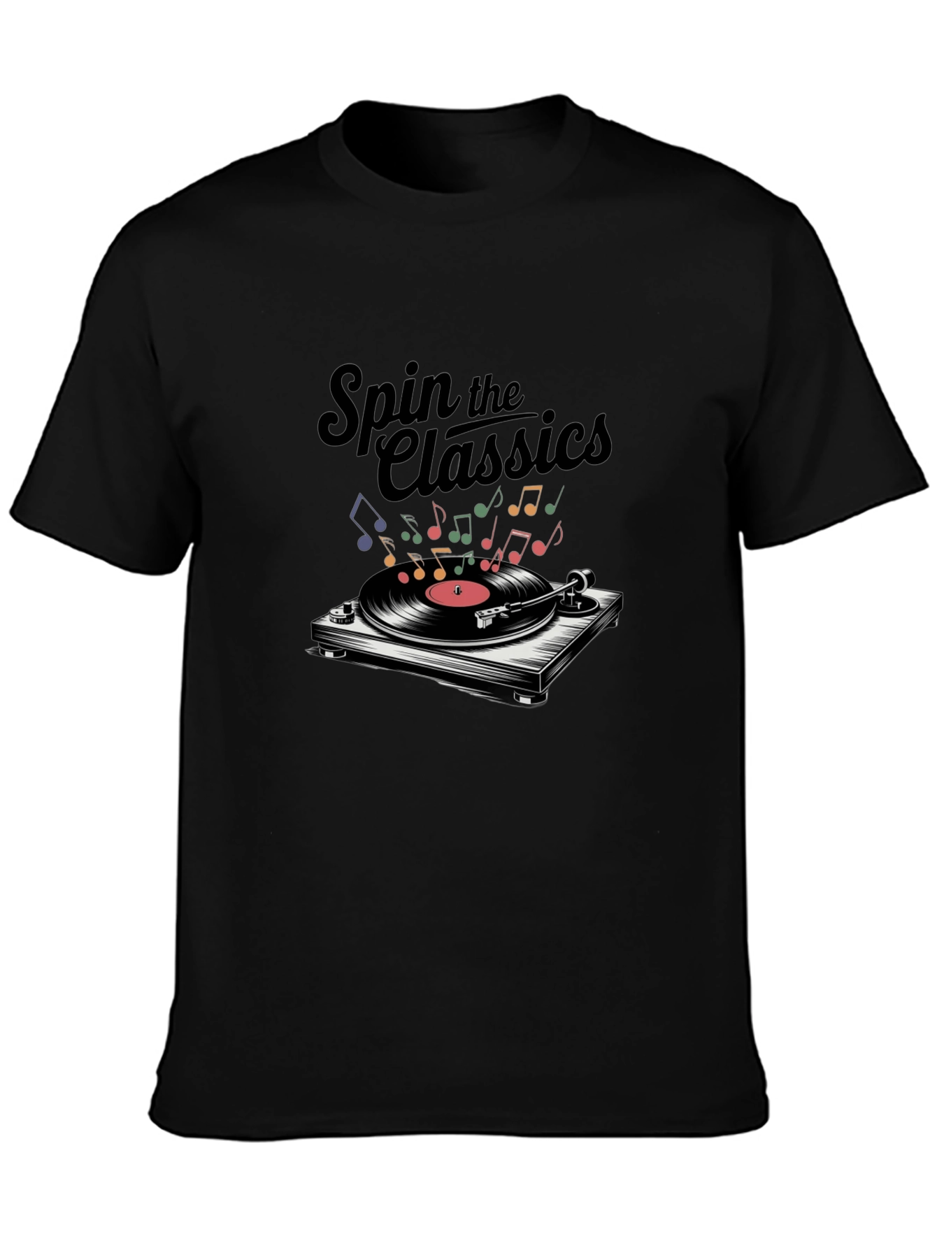 Spin the Classics Black Graphic Tee
