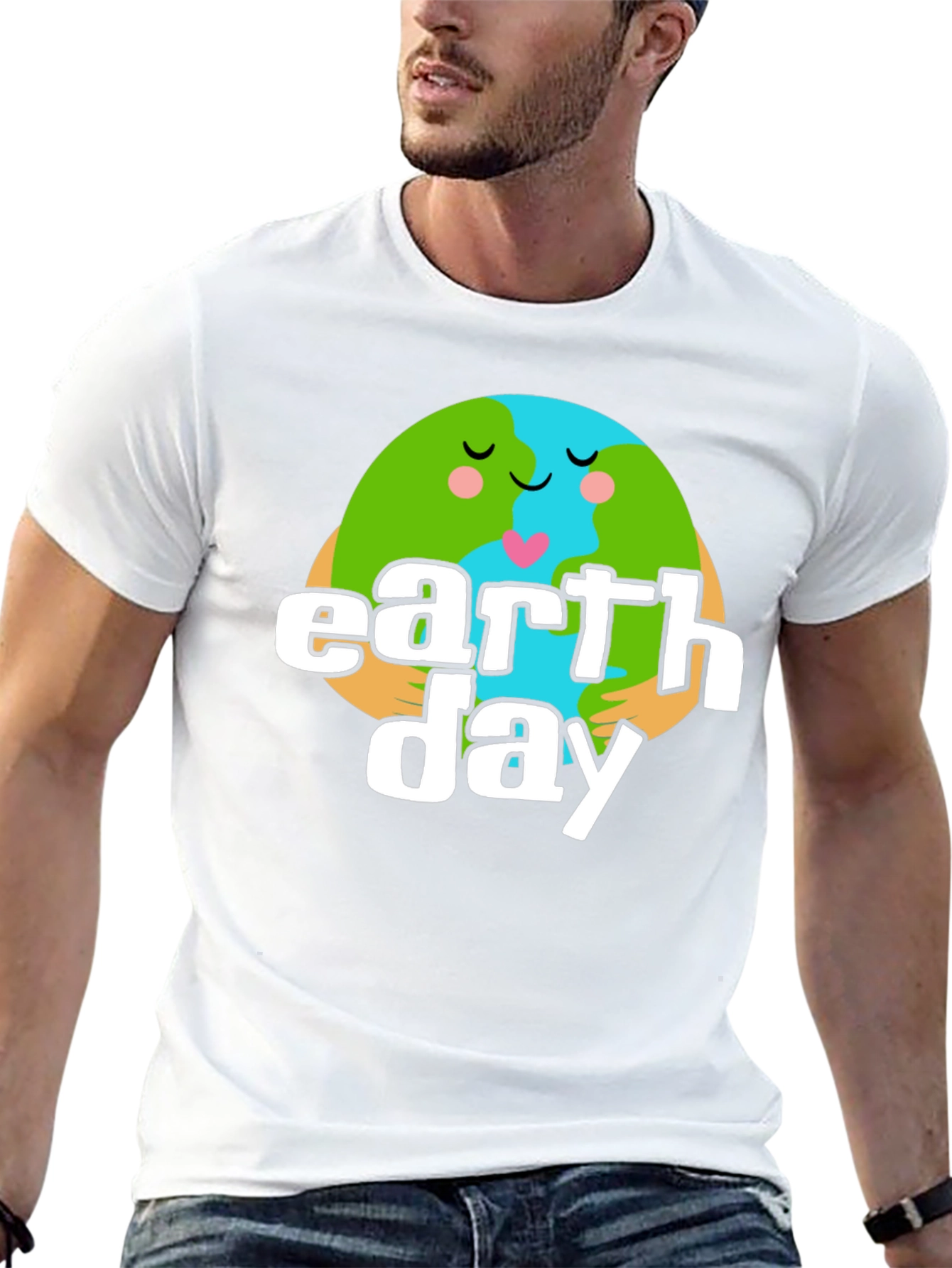 Earth Day Graphic T-Shirt - Black Cotton Tee