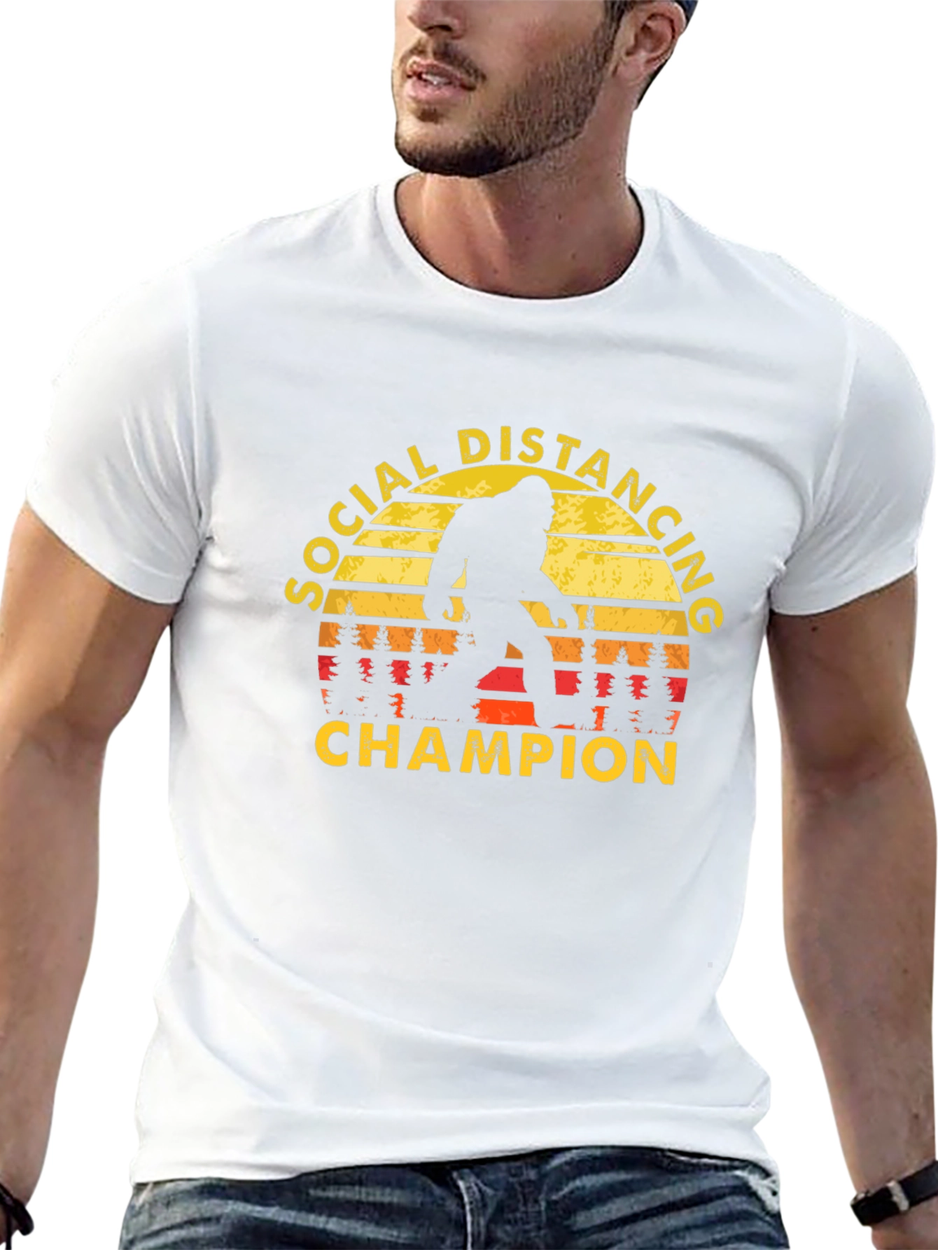Social Distancing Champion Bigfoot T-Shirt