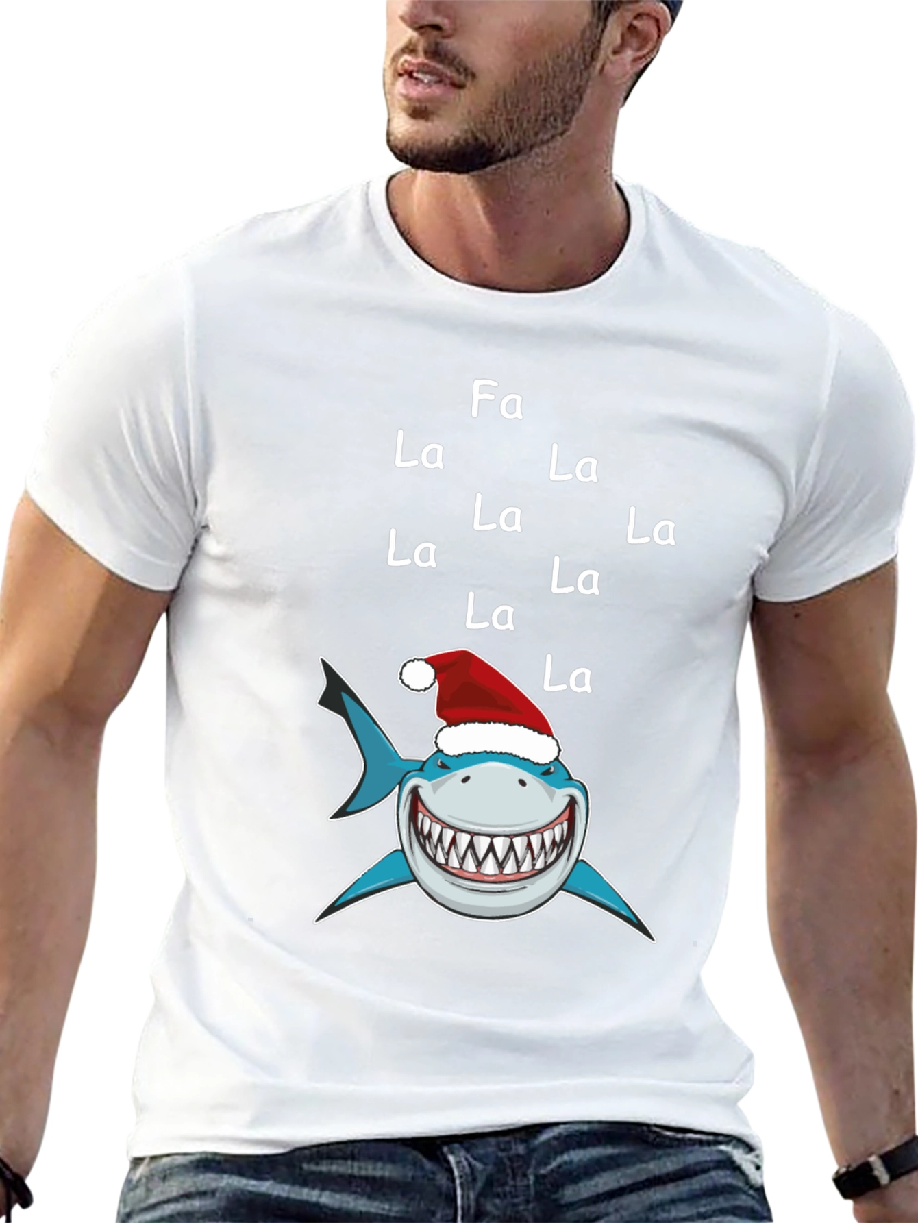 Fa La La Shark Christmas T-Shirt