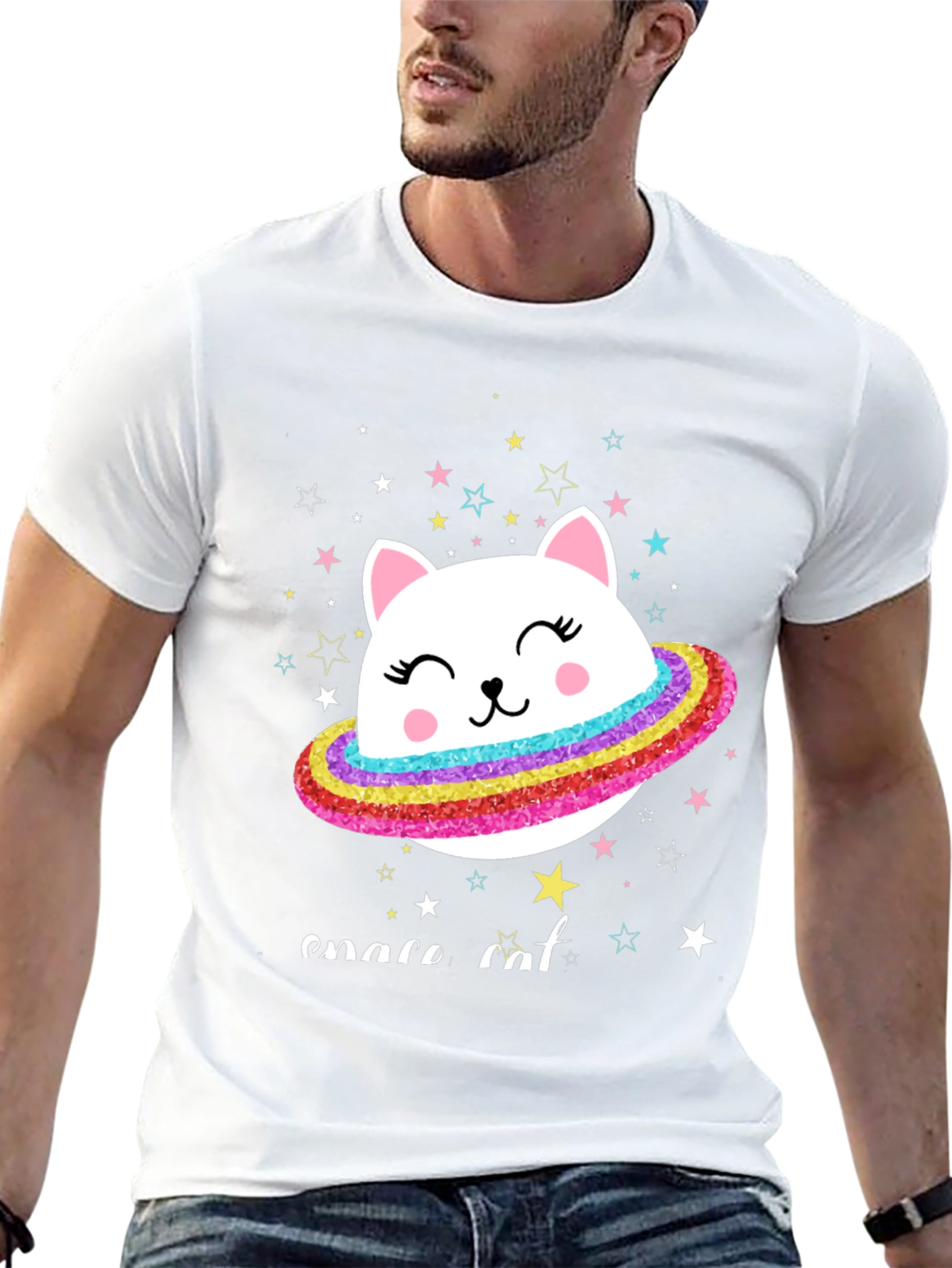 Space Cat T-Shirt - Galaxy Kitten Tee
