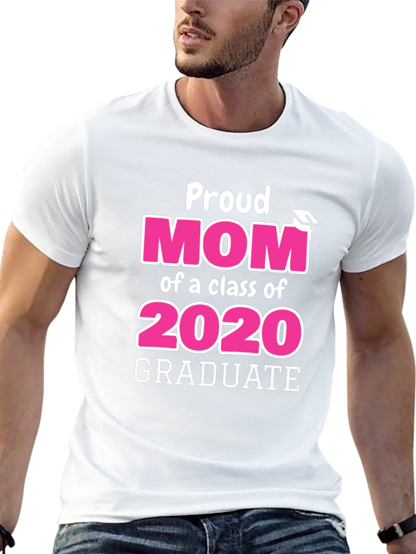Proud Mom Class of 2020 Graduate Graphic T-Shirt
