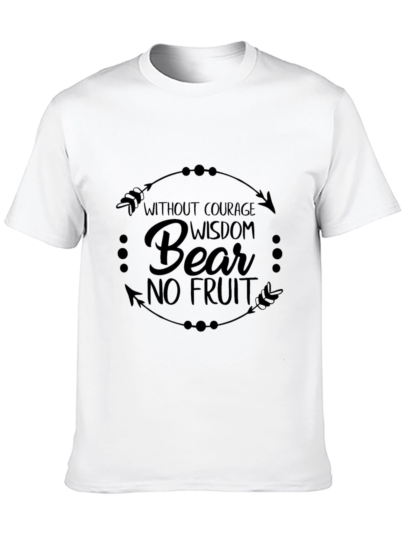 Wisdom Bear Fruit Graphic Tee - Black
