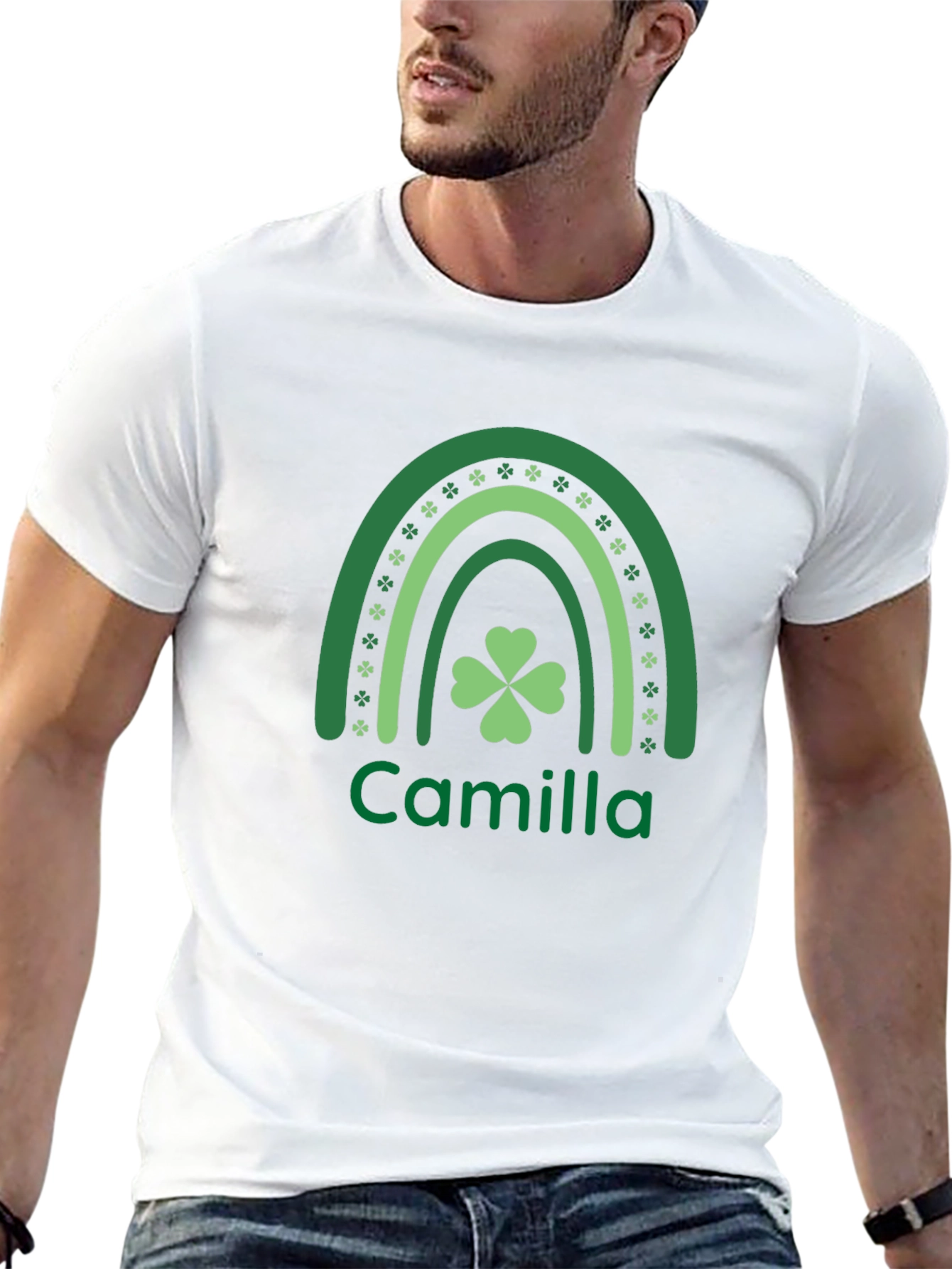 Camilla St. Patricks Day Rainbow Clover T-Shirt