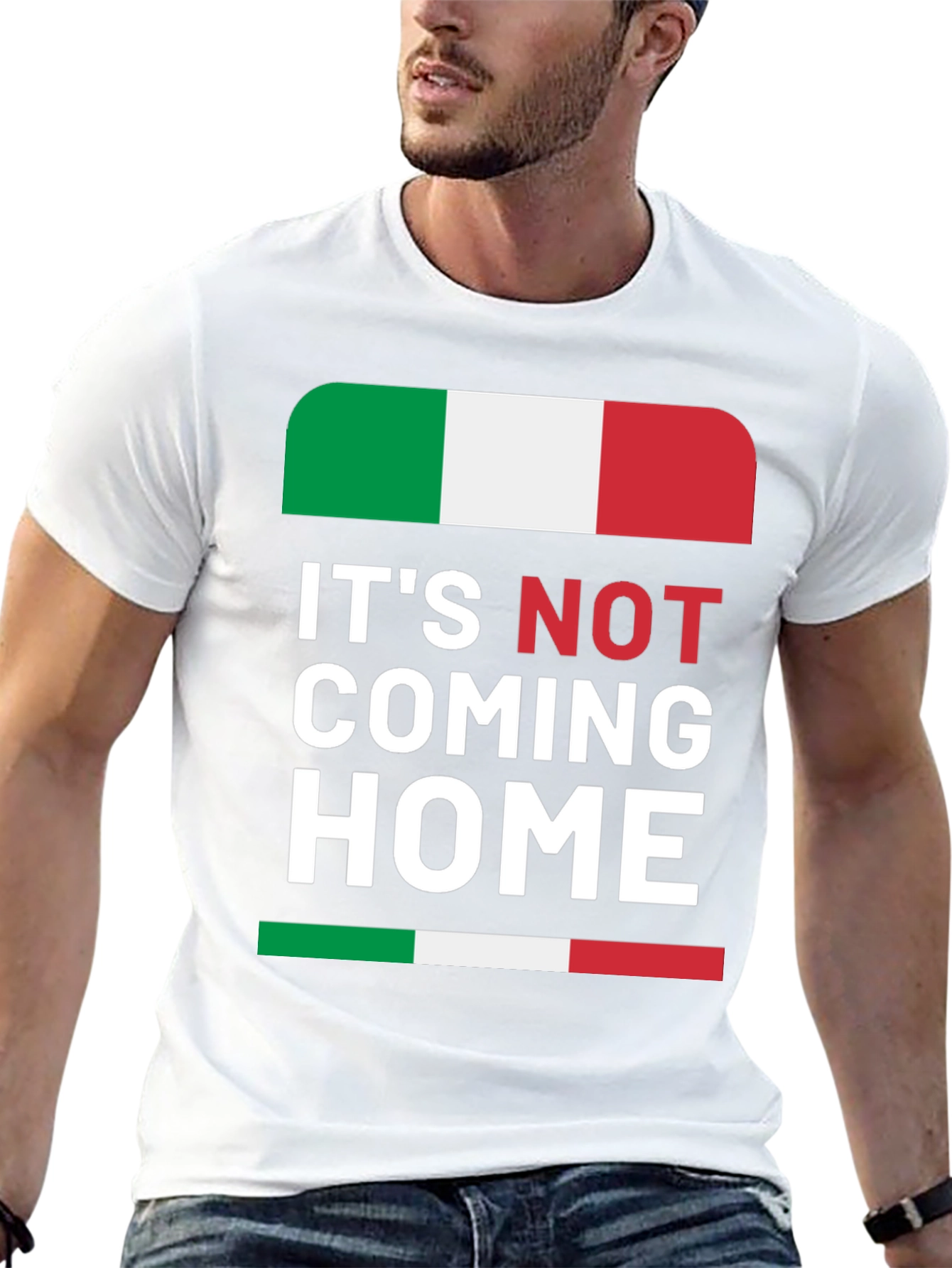 Its Not Coming Home Italy Flag Graphic Tee