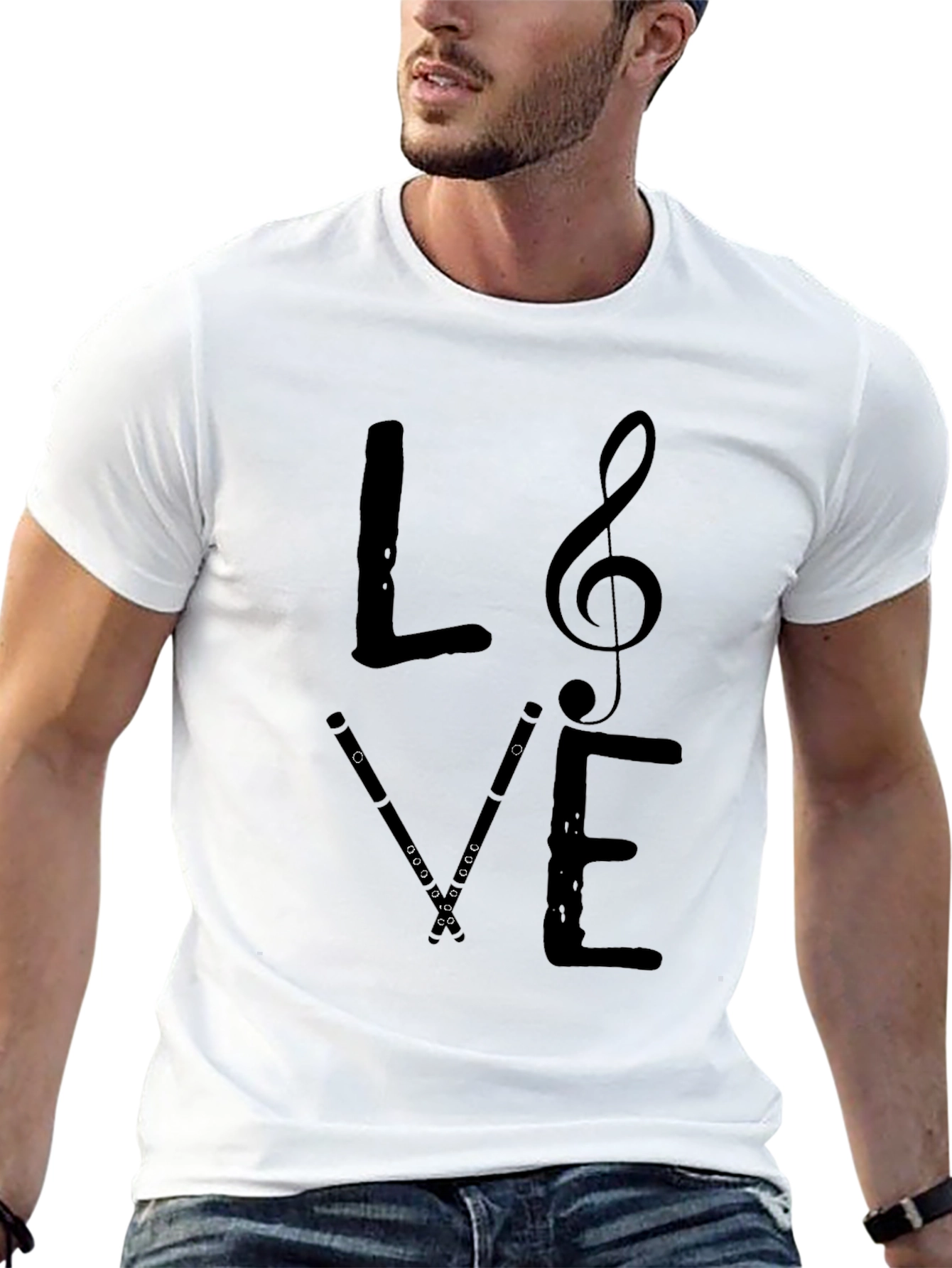 Musical LOVE Graphic T-Shirt - Black