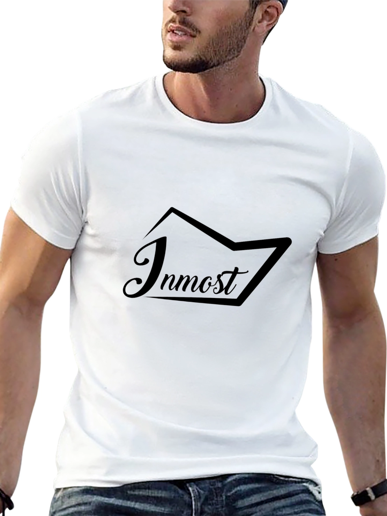 Inmost Black Graphic Tee - Stylish Comfort