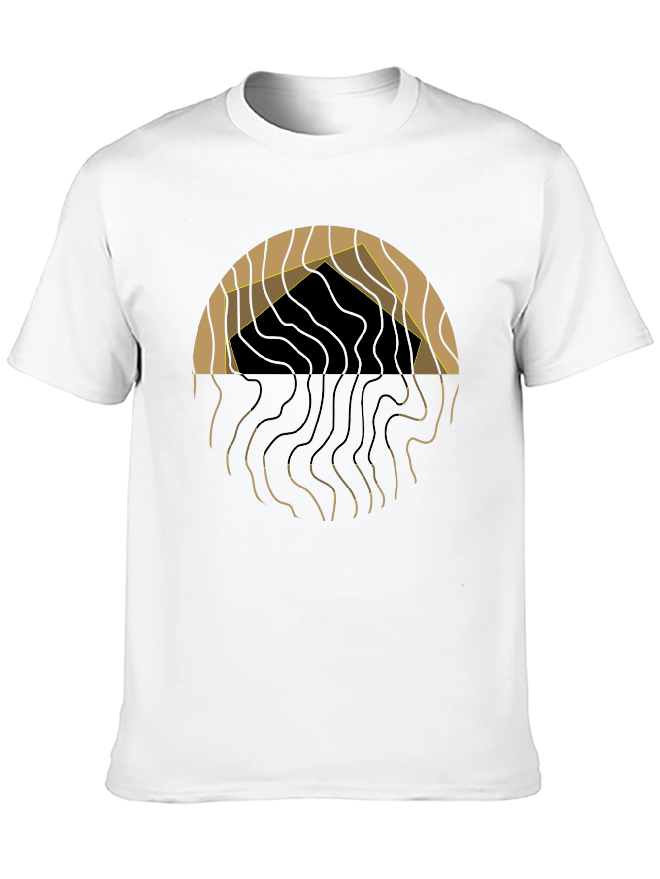 Abstract Graphic Print Crew Neck T-Shirt