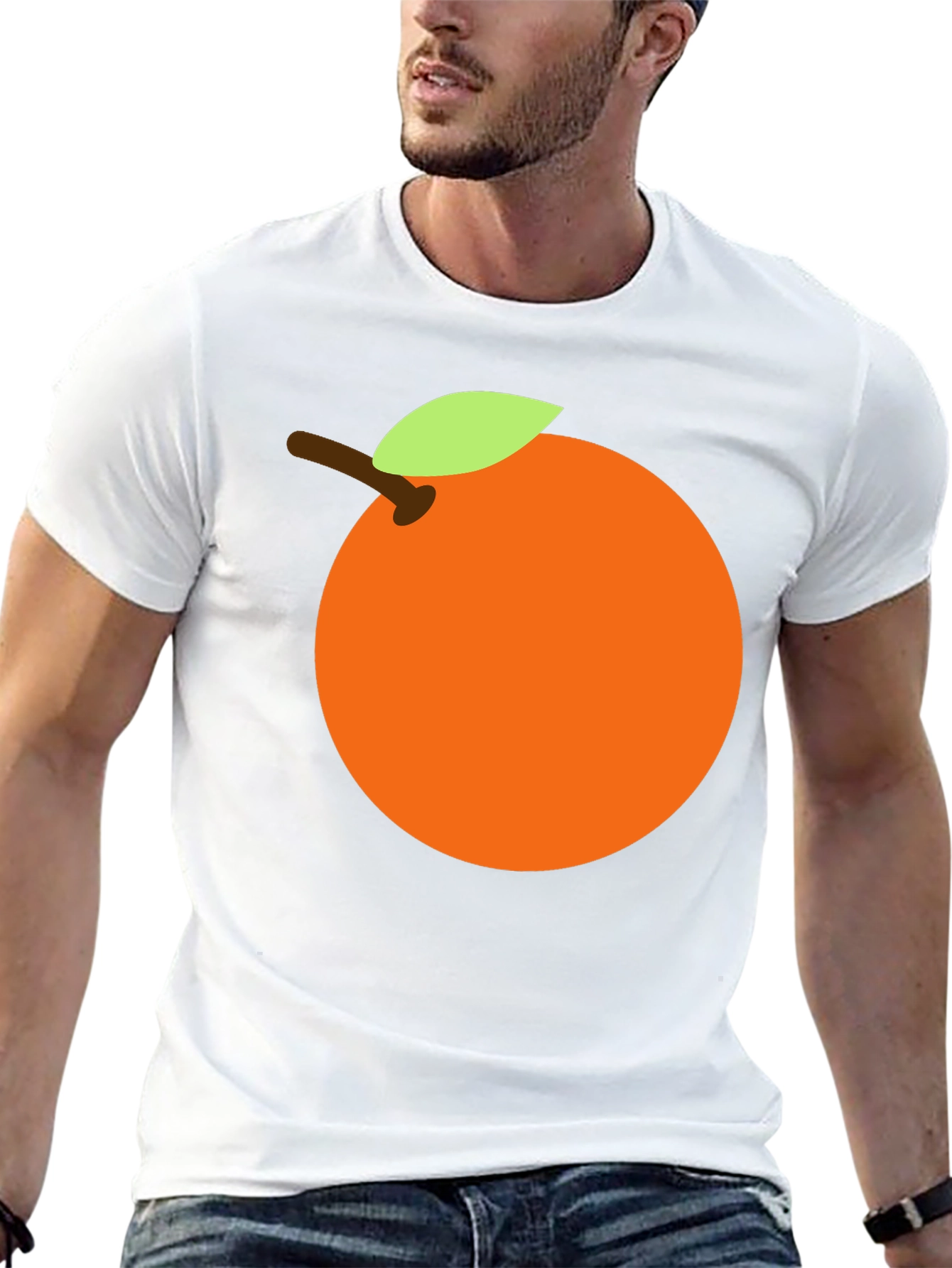 Orange Graphic Tee - Casual Style