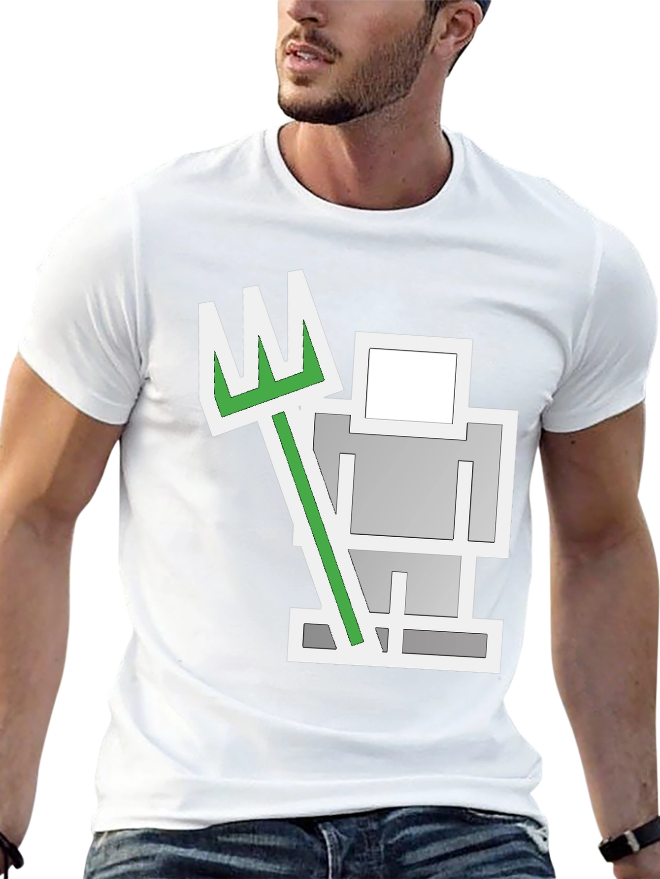 Abstract Geometric Farmer Graphic Tee