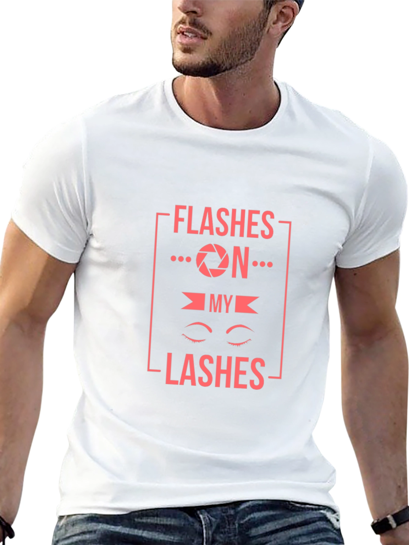 Flashes On My Lashes Graphic Tee - Black