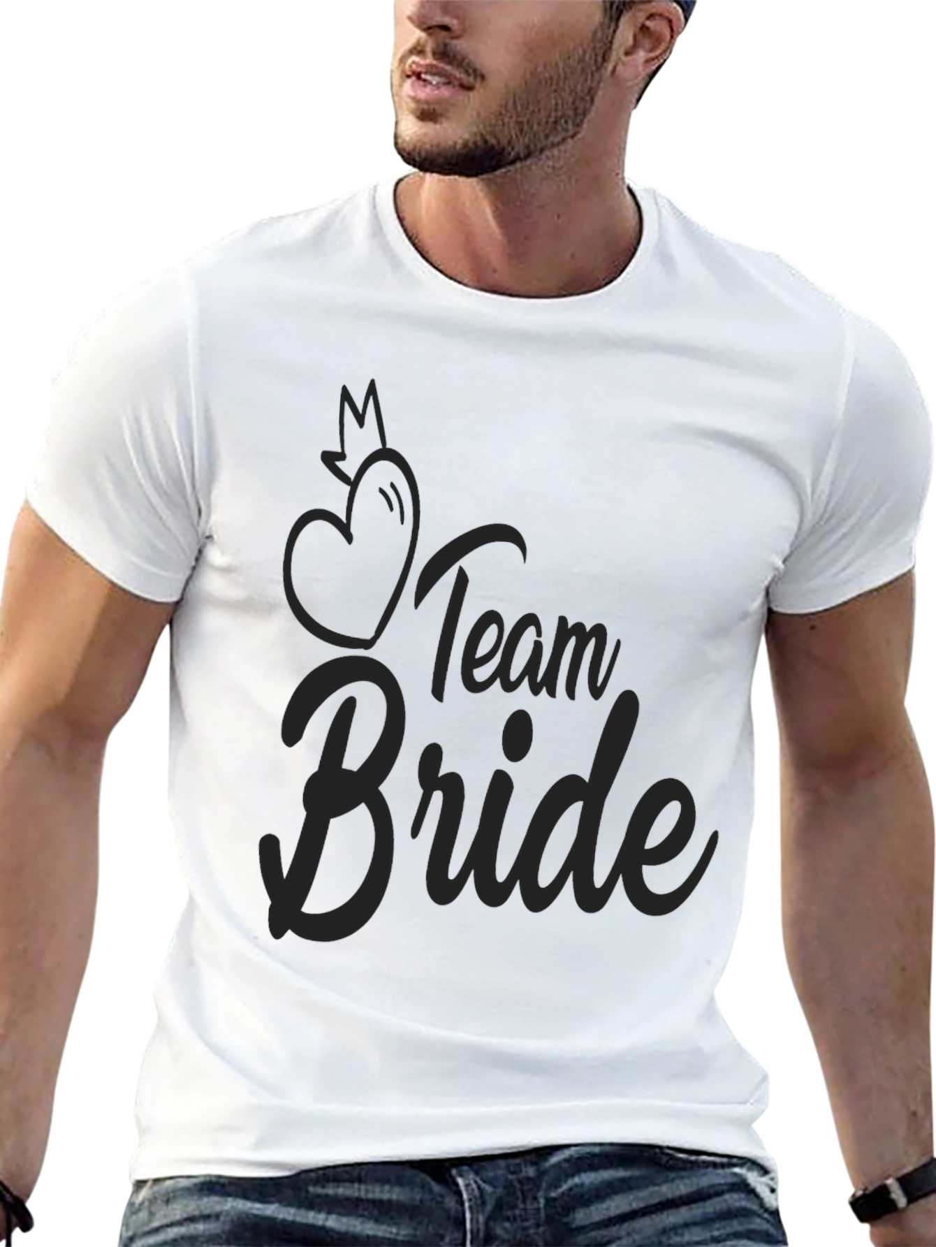 Team Bride Black T-Shirt - Bridal Party Apparel