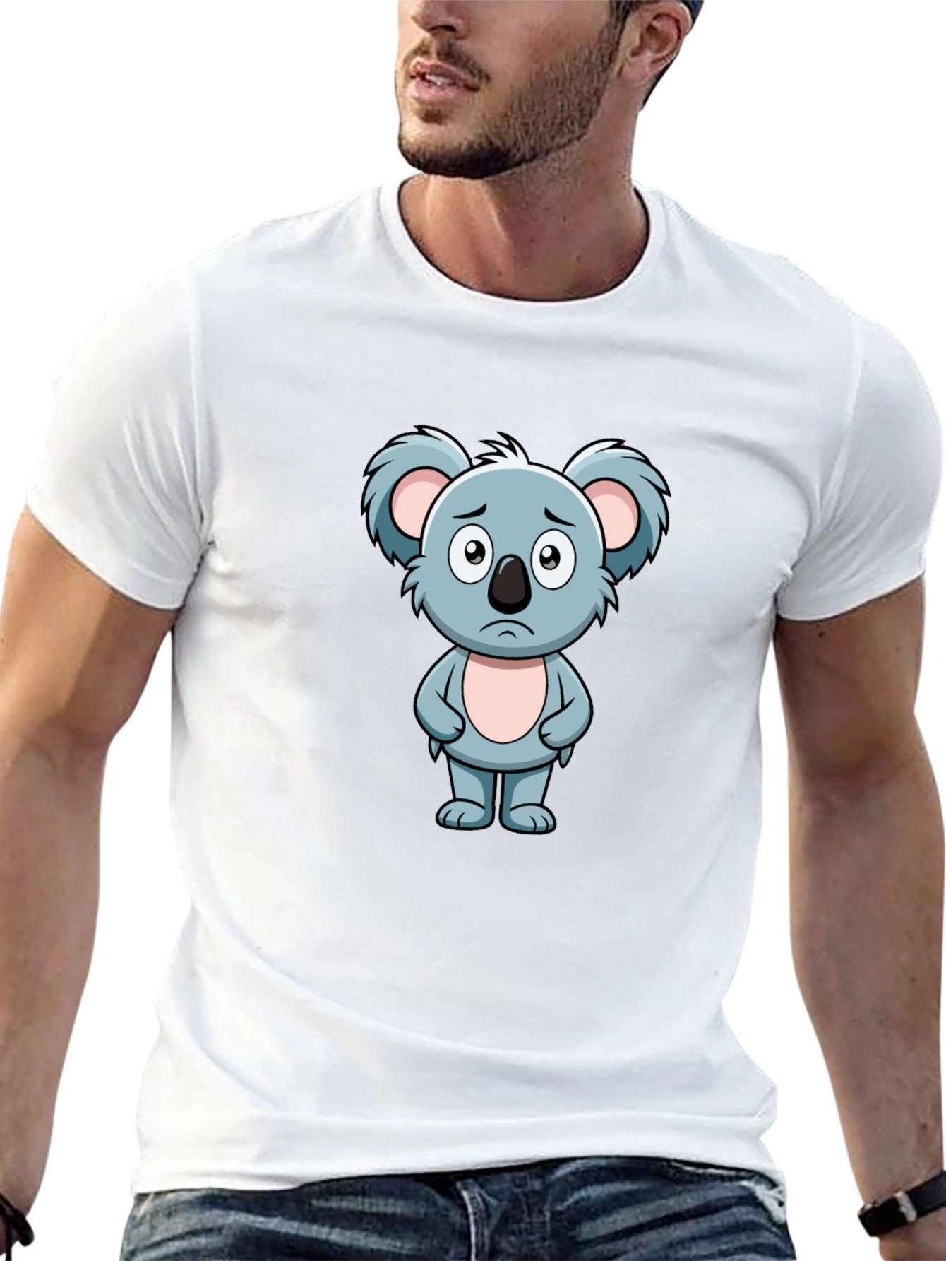 Sad Koala Graphic T-Shirt - Soft Cotton Blend