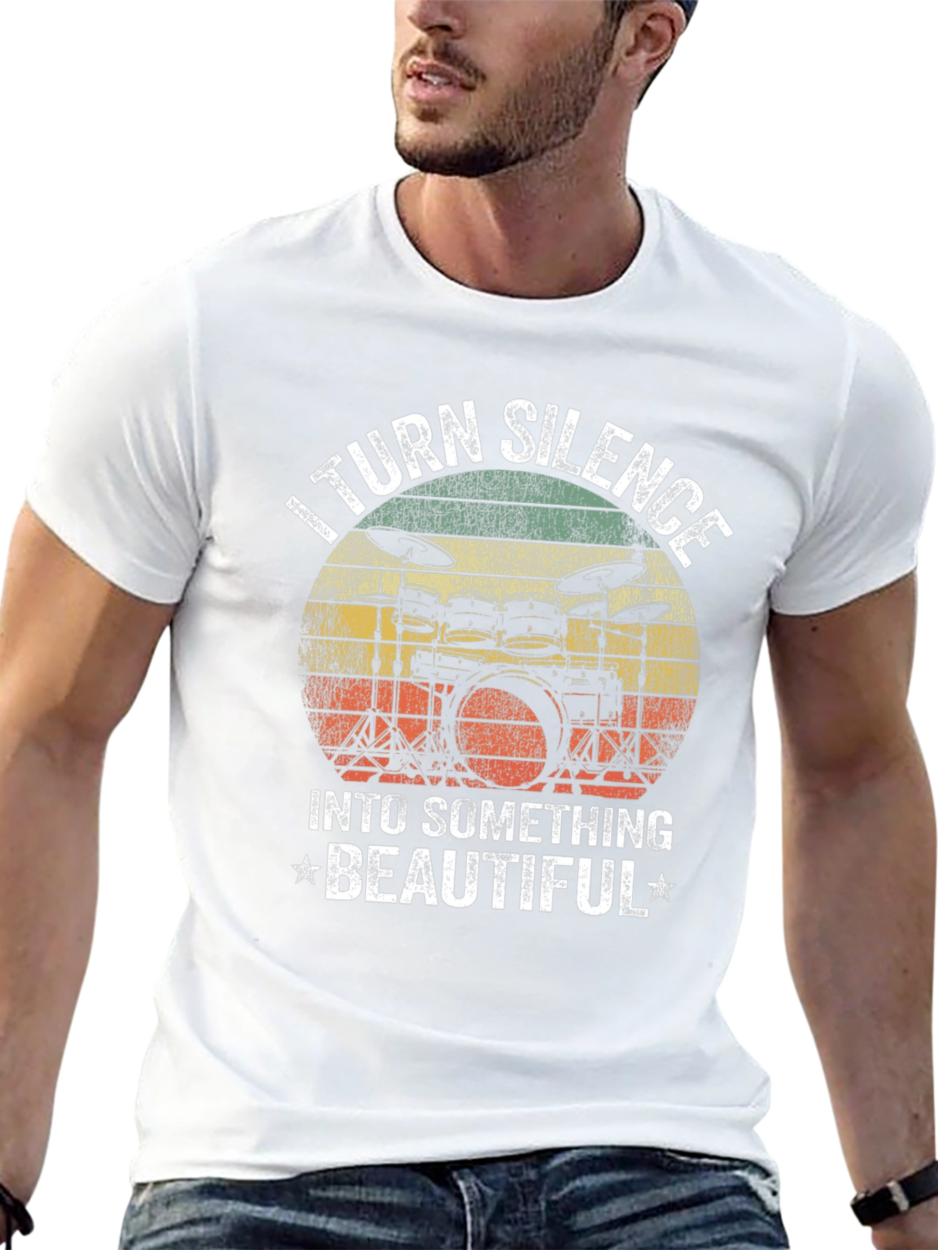 I Turn Silence Into Something Beautiful Drummer T-Shirt