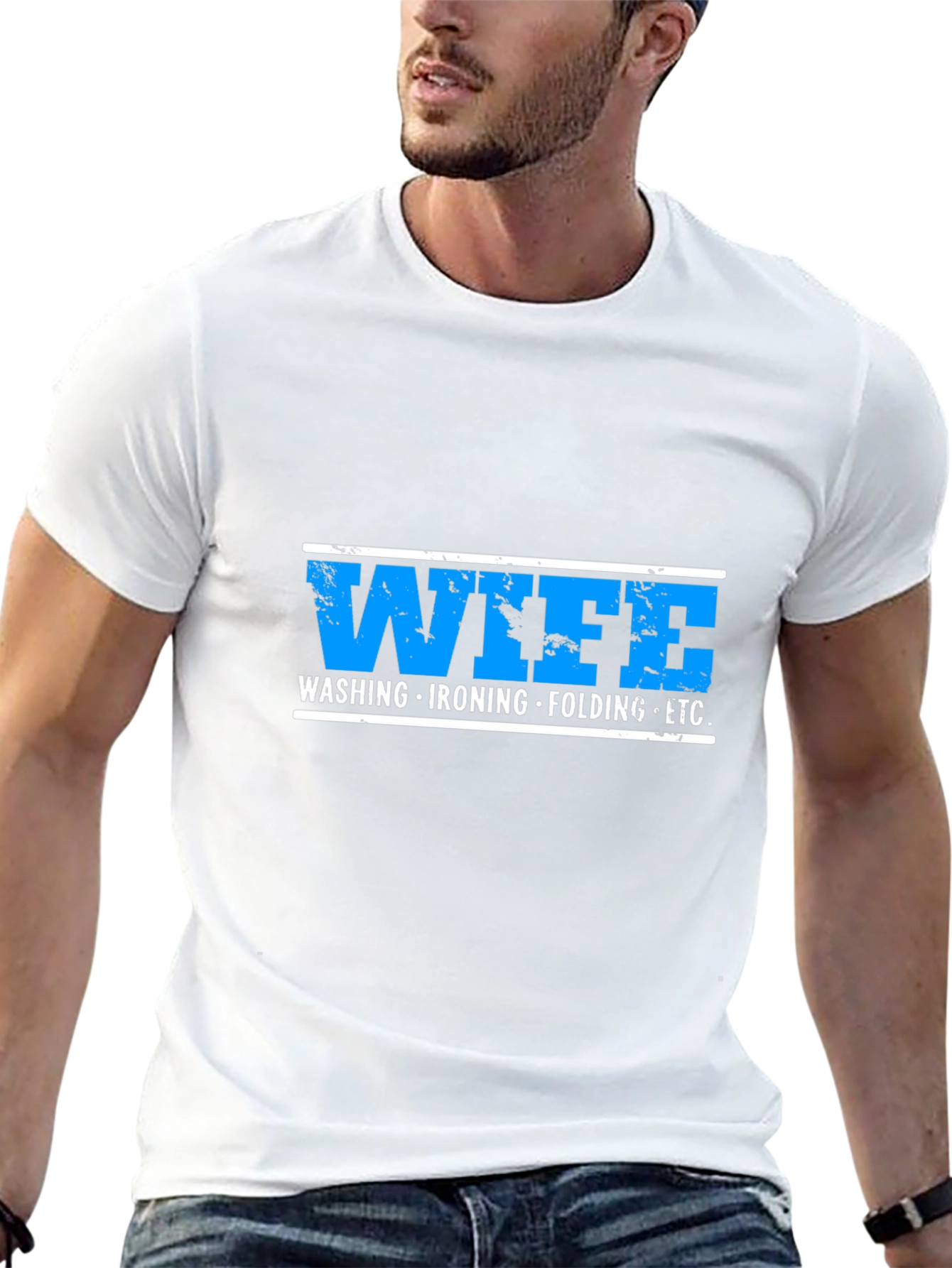 Wife Washing Ironing Folding ETC Funny Graphic T-Shirt