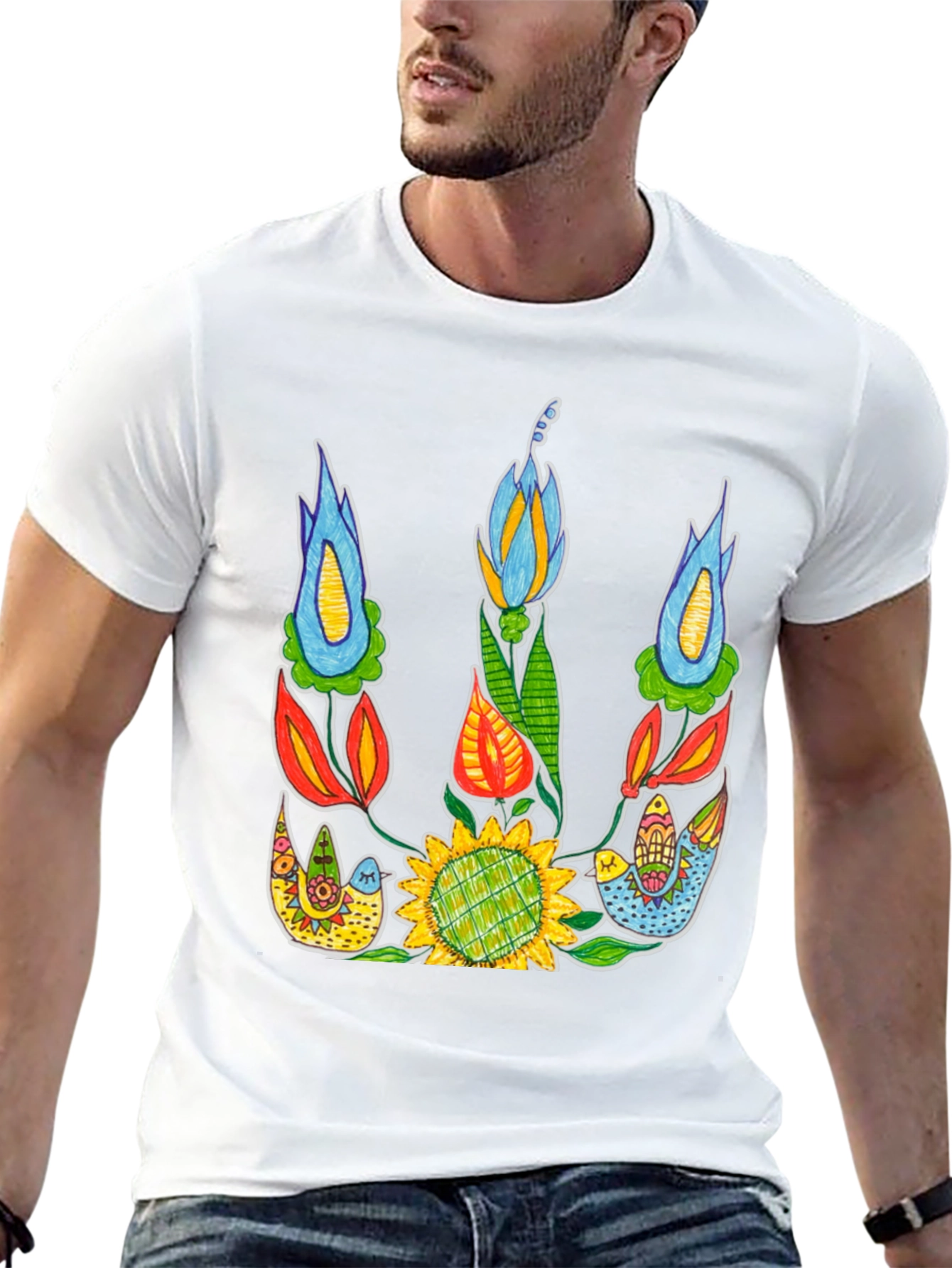 Ukrainian Floral Graphic Tee