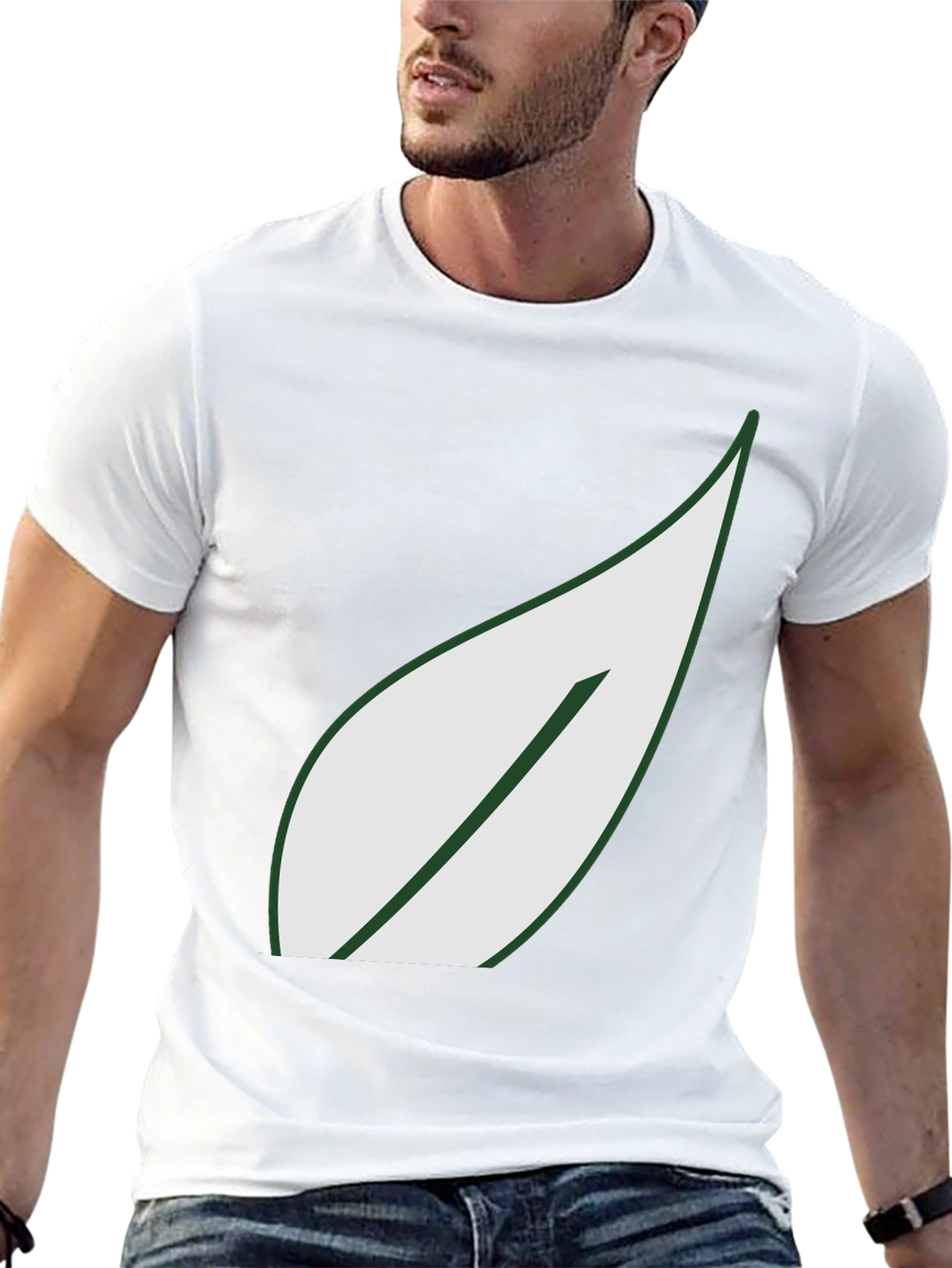 Leaf Graphic Black T-Shirt