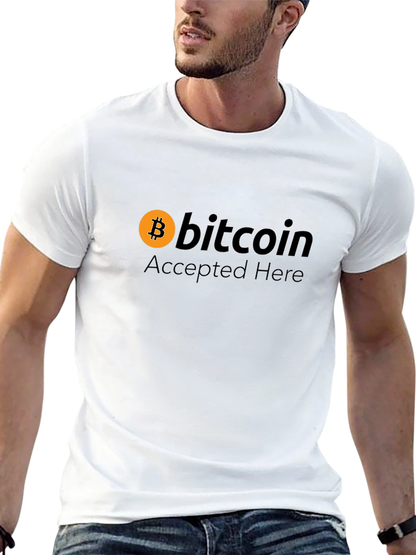 Bitcoin Accepted Here Graphic T-Shirt - Crypto Tee
