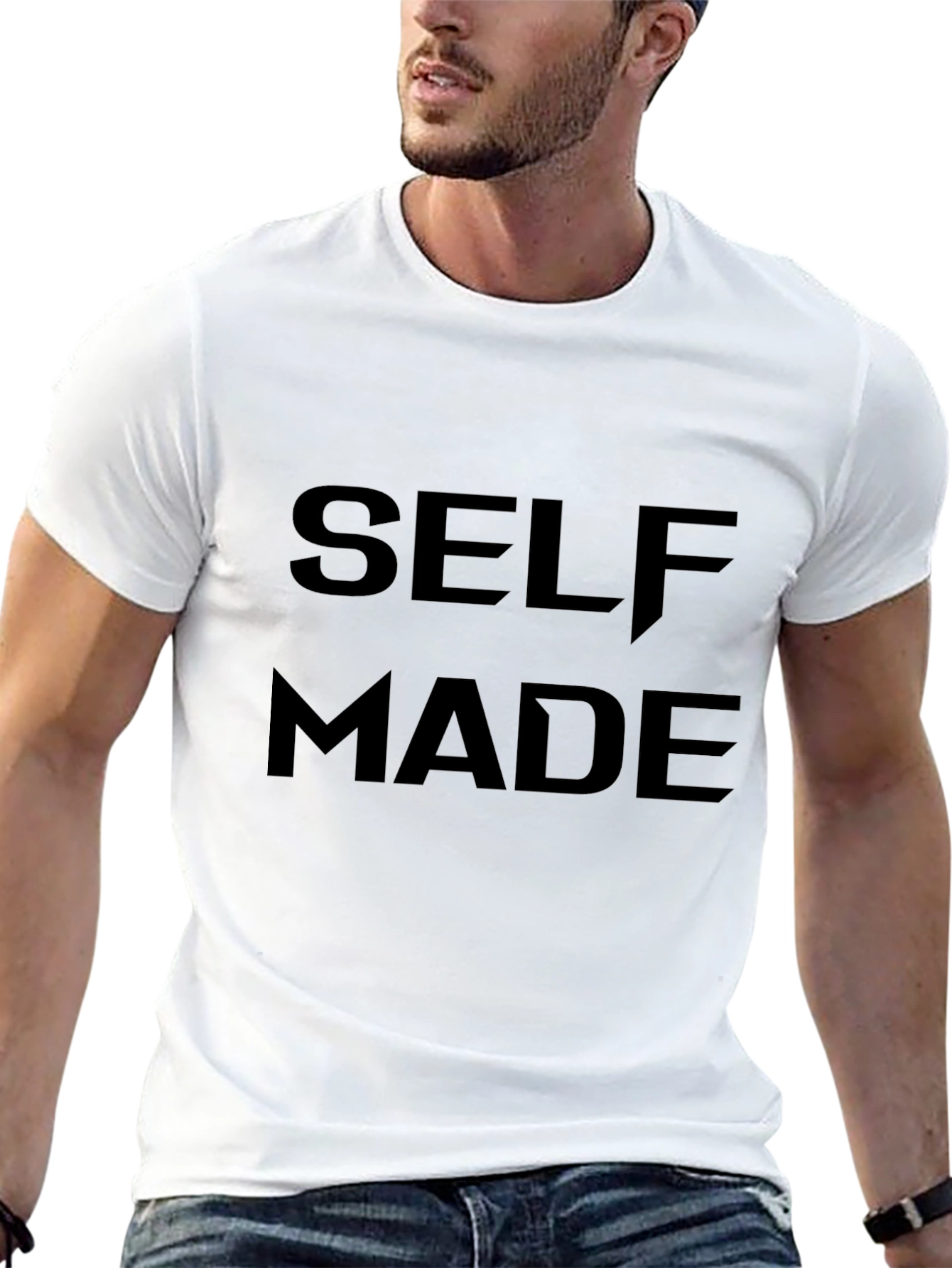 Self Made Black Graphic T-Shirt