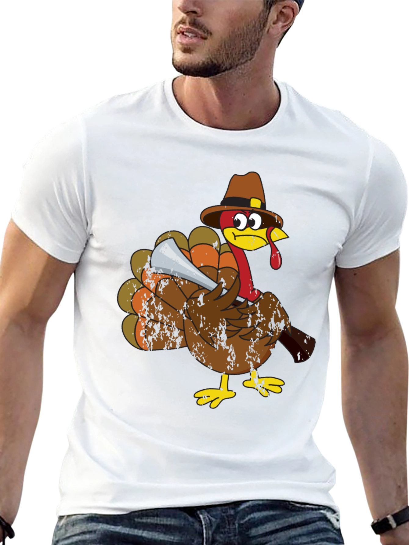 Funny Thanksgiving Turkey Pilgrim T-Shirt
