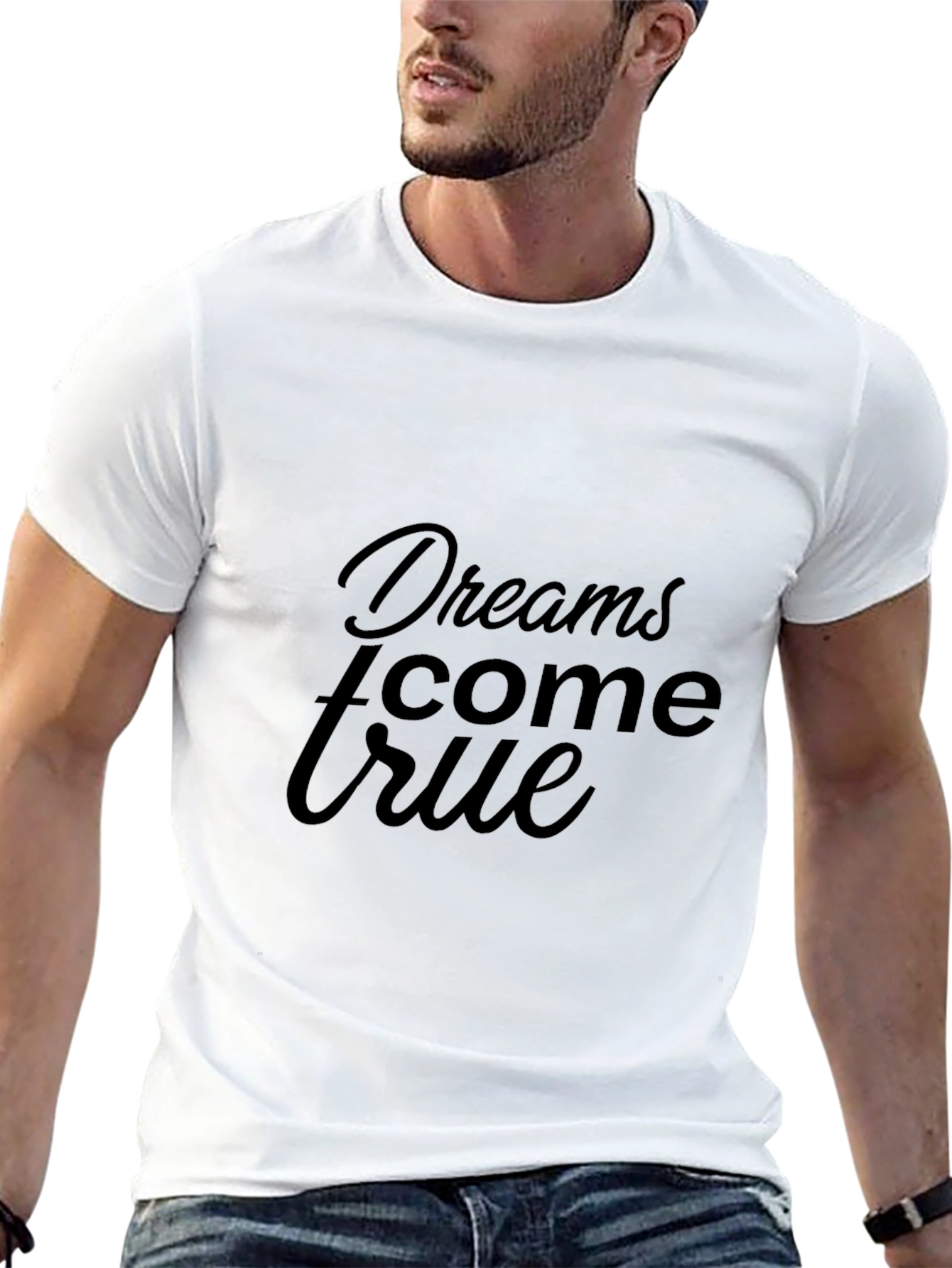 Dreams Come True Black Graphic T-Shirt