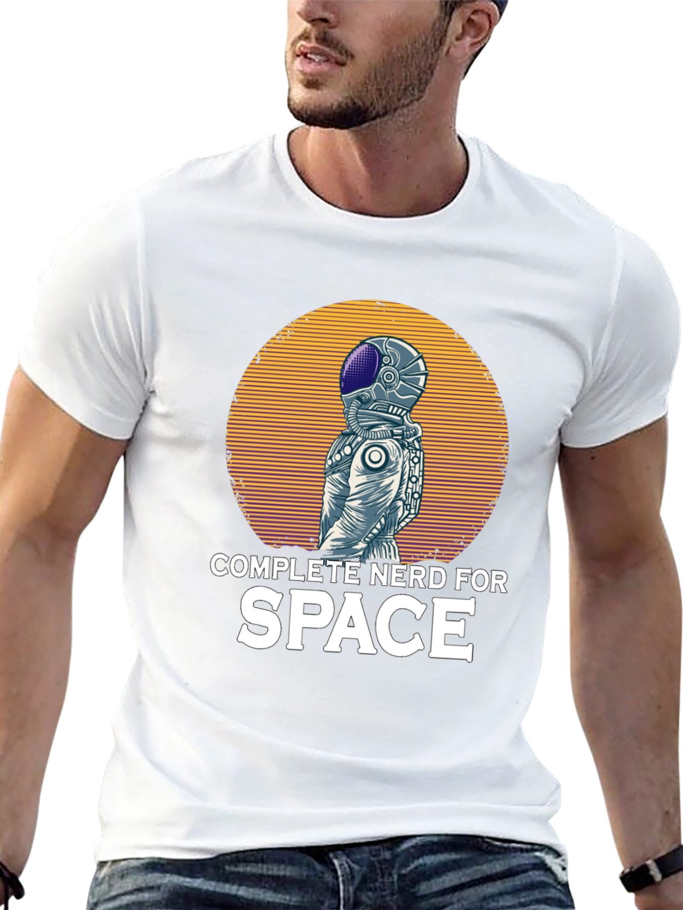 Complete Nerd For Space T-Shirt Astronaut Graphic Tee