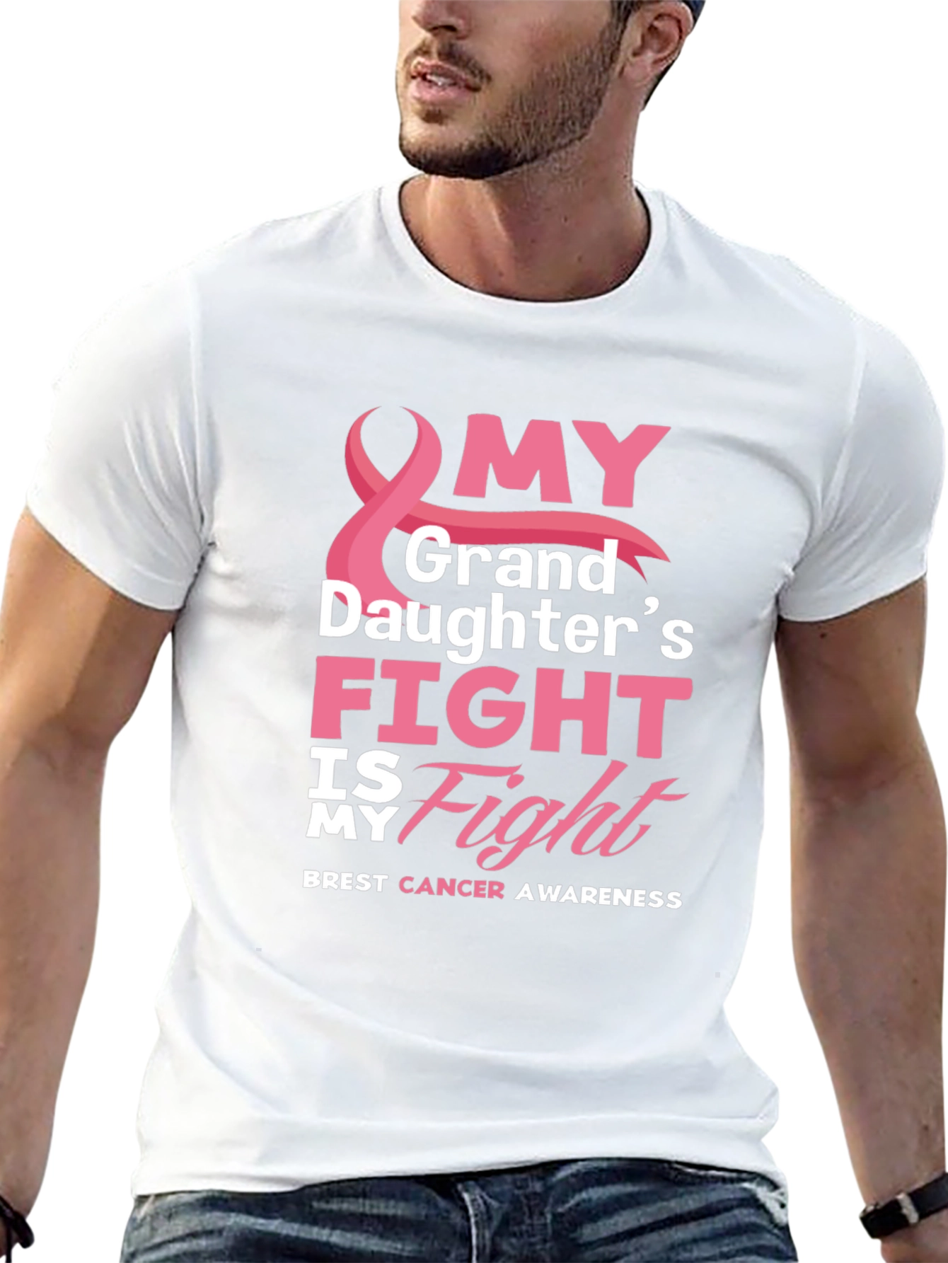 Breast Cancer Awareness Granddaughters Fight T-Shirt