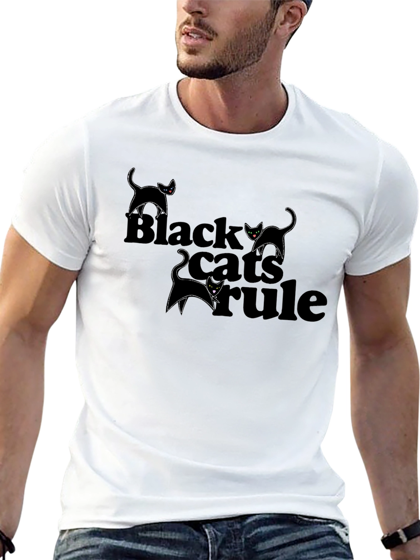 Black Cats Rule T-Shirt - Mens Graphic Tee