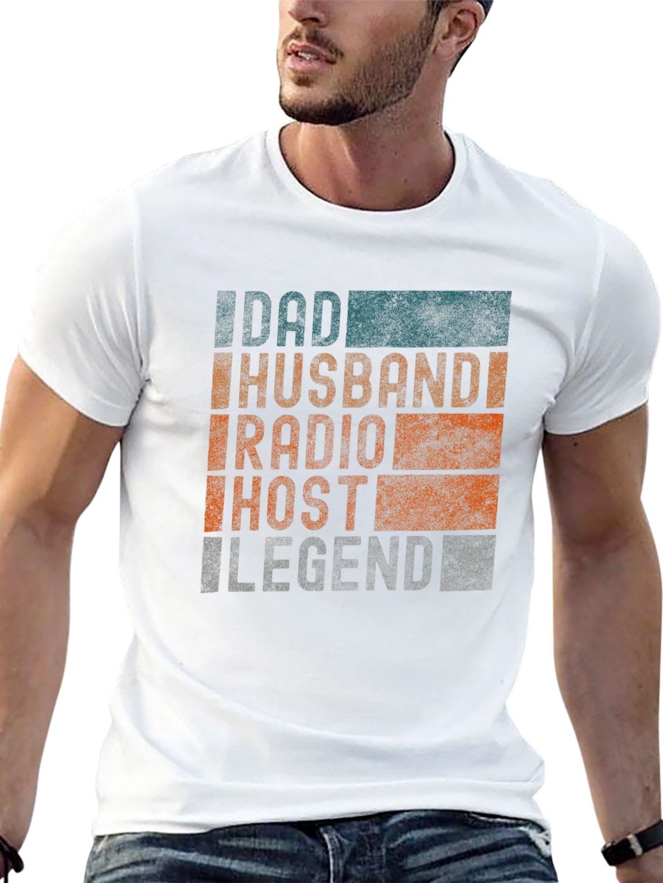 Dad Husband Radio Host Legend Graphic T-Shirt
