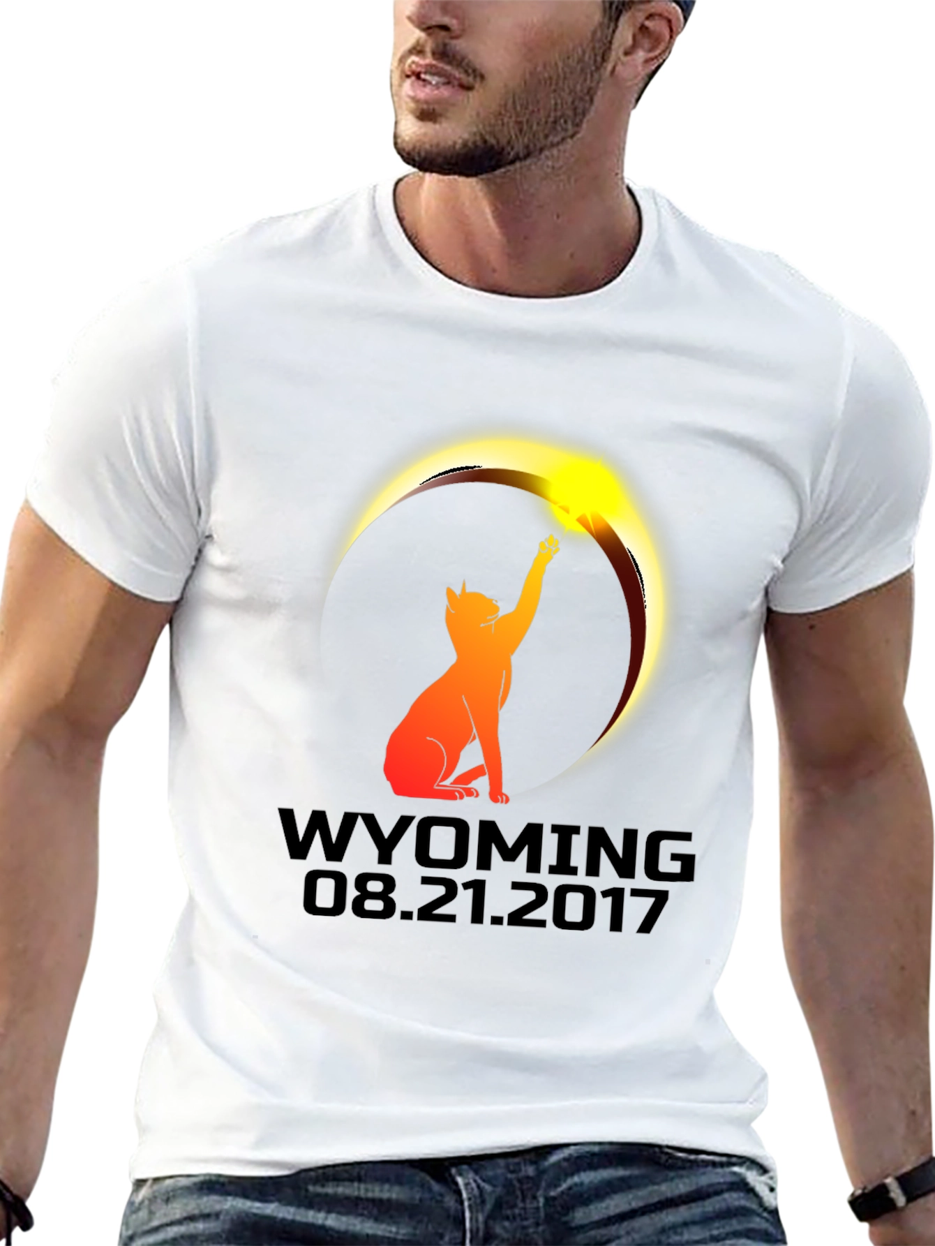 Wyoming Eclipse Cat T-Shirt - August 21 2017