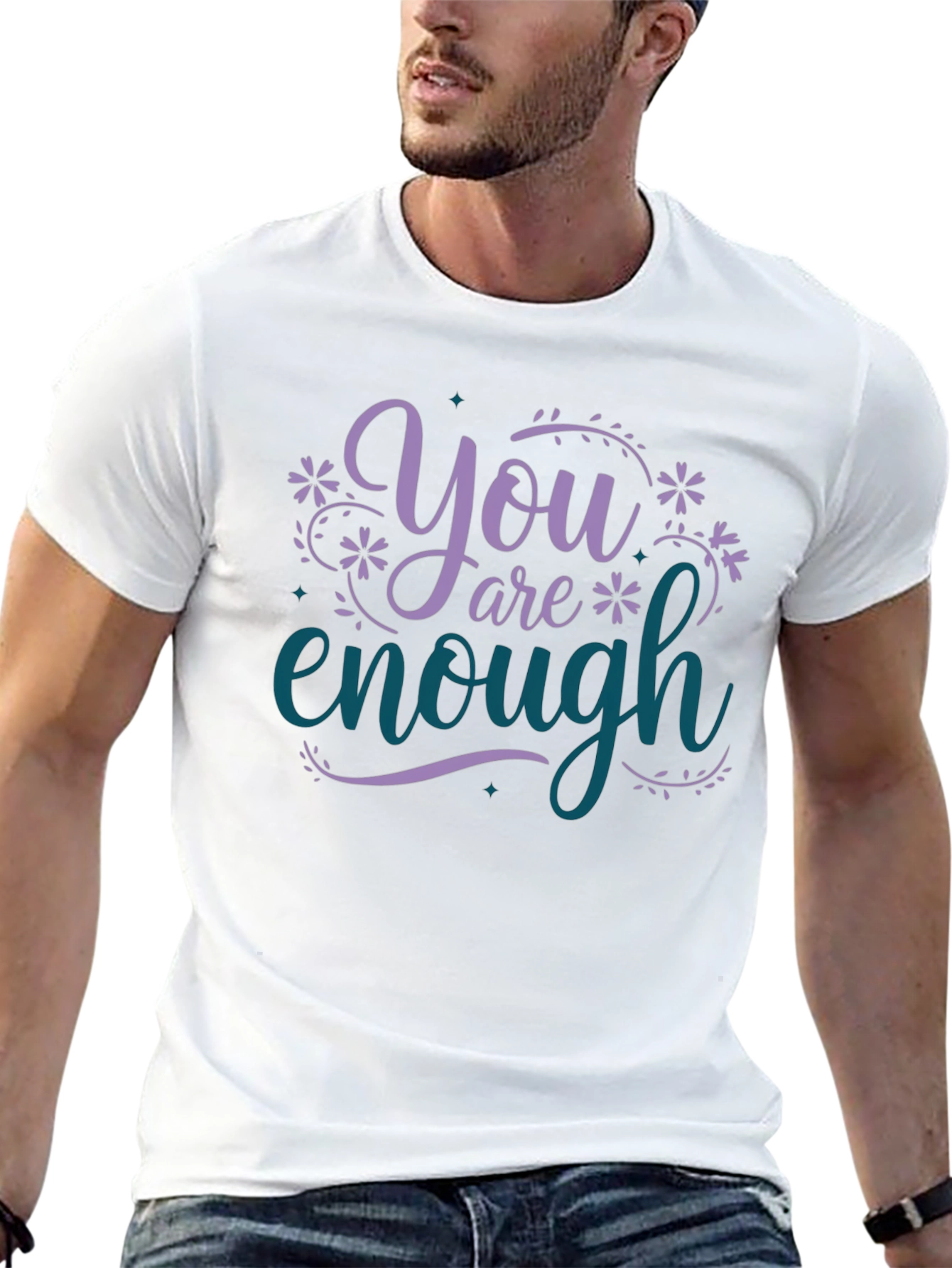 You Are Enough Graphic Tee - Motivational Black T-Shirt