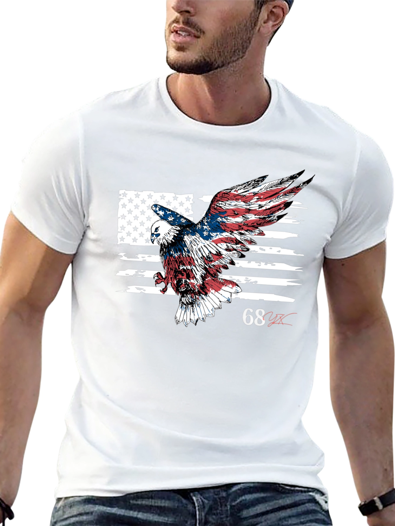 Patriotic Eagle Flag Graphic Tee