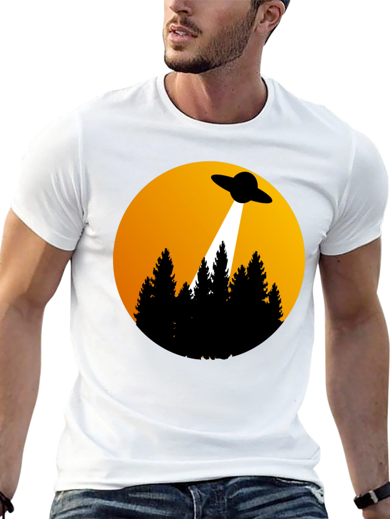 UFO Abduction Graphic T-Shirt