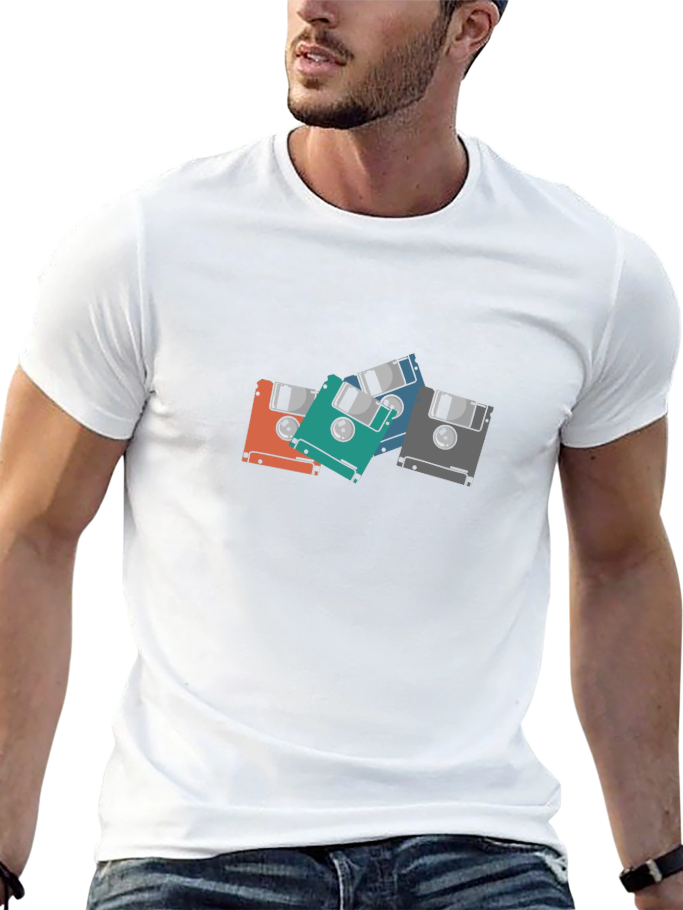 Retro Floppy Disk T-Shirt - Geek Chic Tee